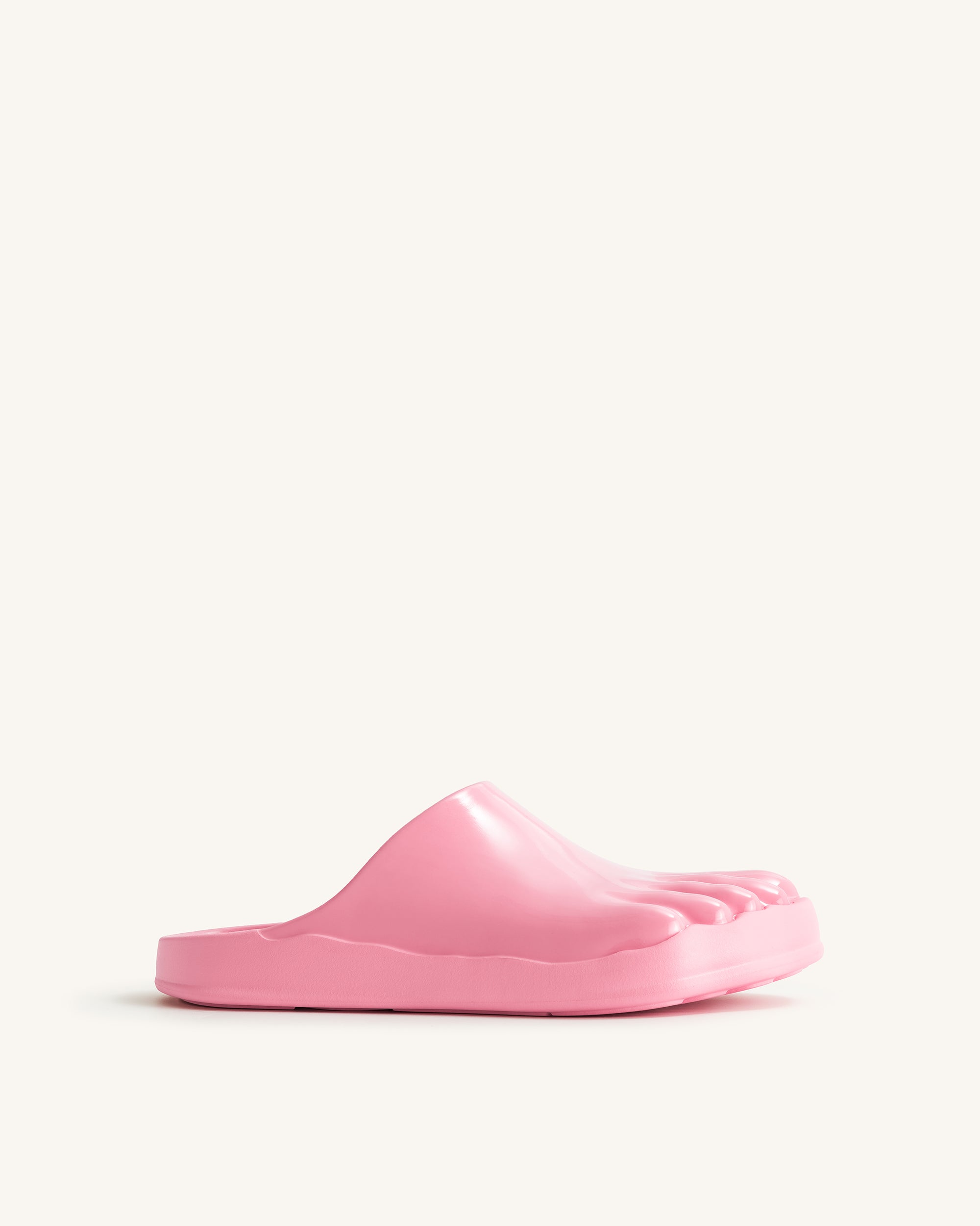Hayley Toe Model Flat Mules Pink JW PEI