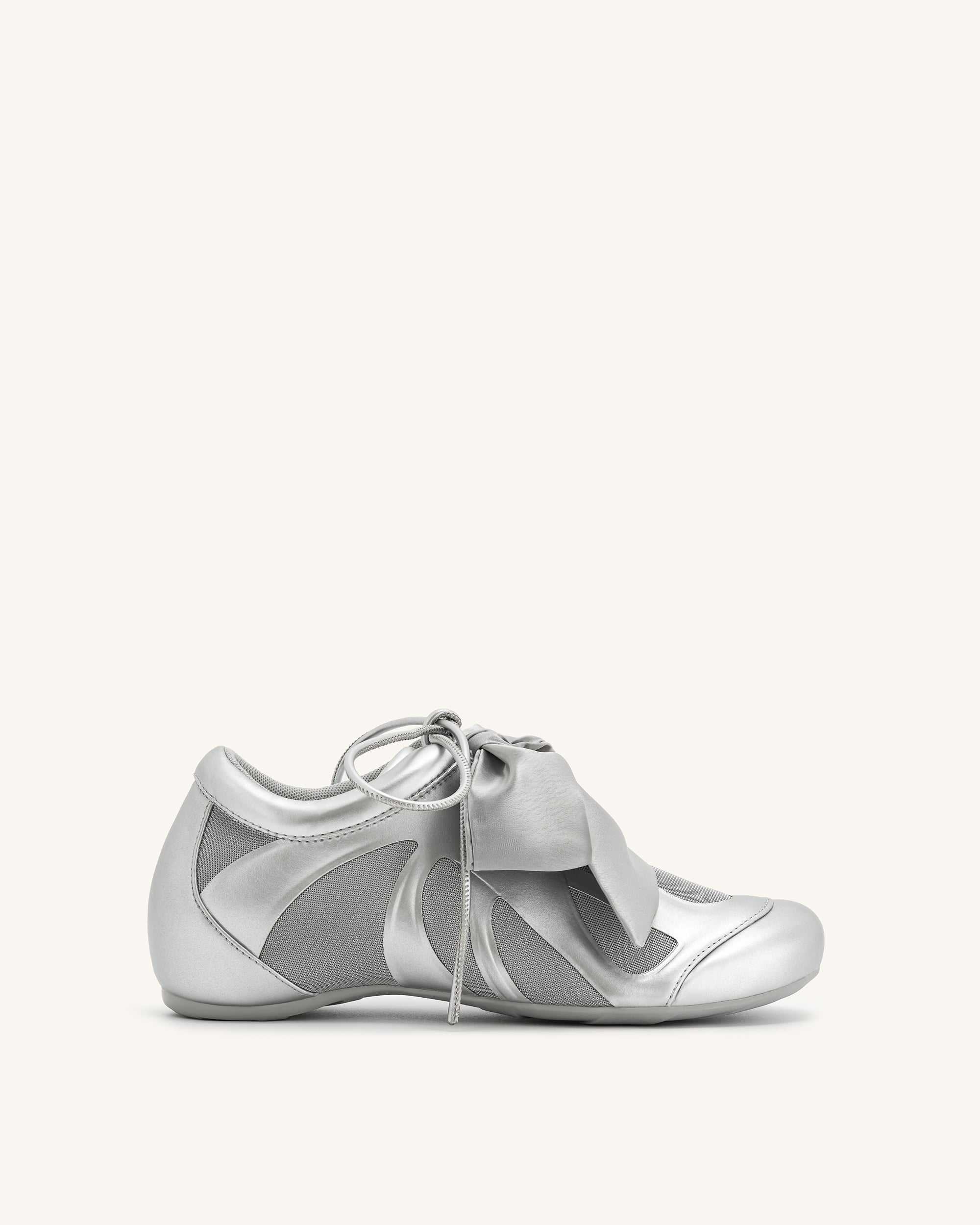 Rosie Metallic Bow Tie Low Top Sneakers - Silver 7.5 Rosie Metallic Bow Tie Low Top Sneakers - Silver 7.5