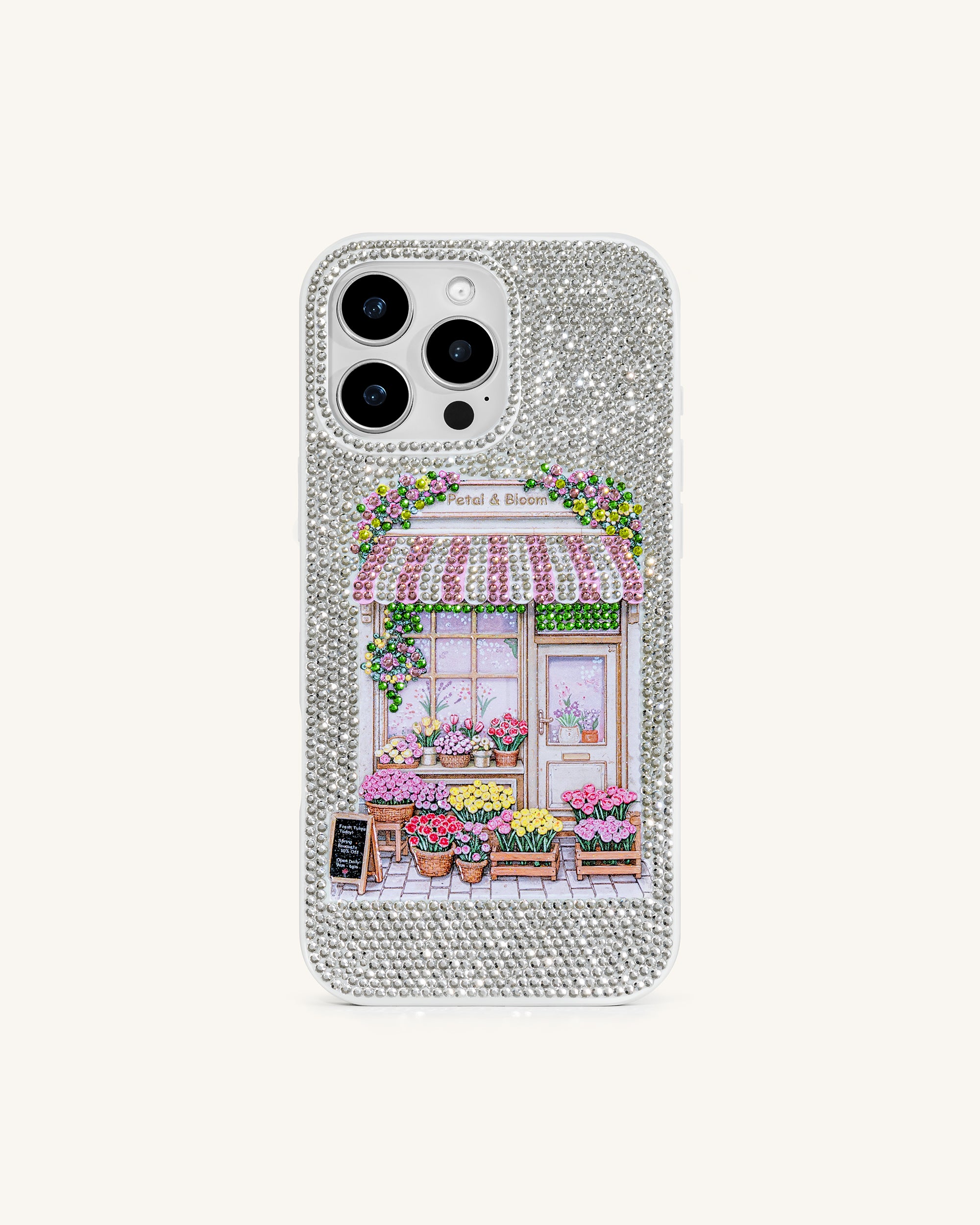 Ellie Floral Shoppe Phone Case - Multicolor White, iPhone 17 Pro Ellie Floral Shoppe Phone Case - Multicolor White, iPhone 17 Pro