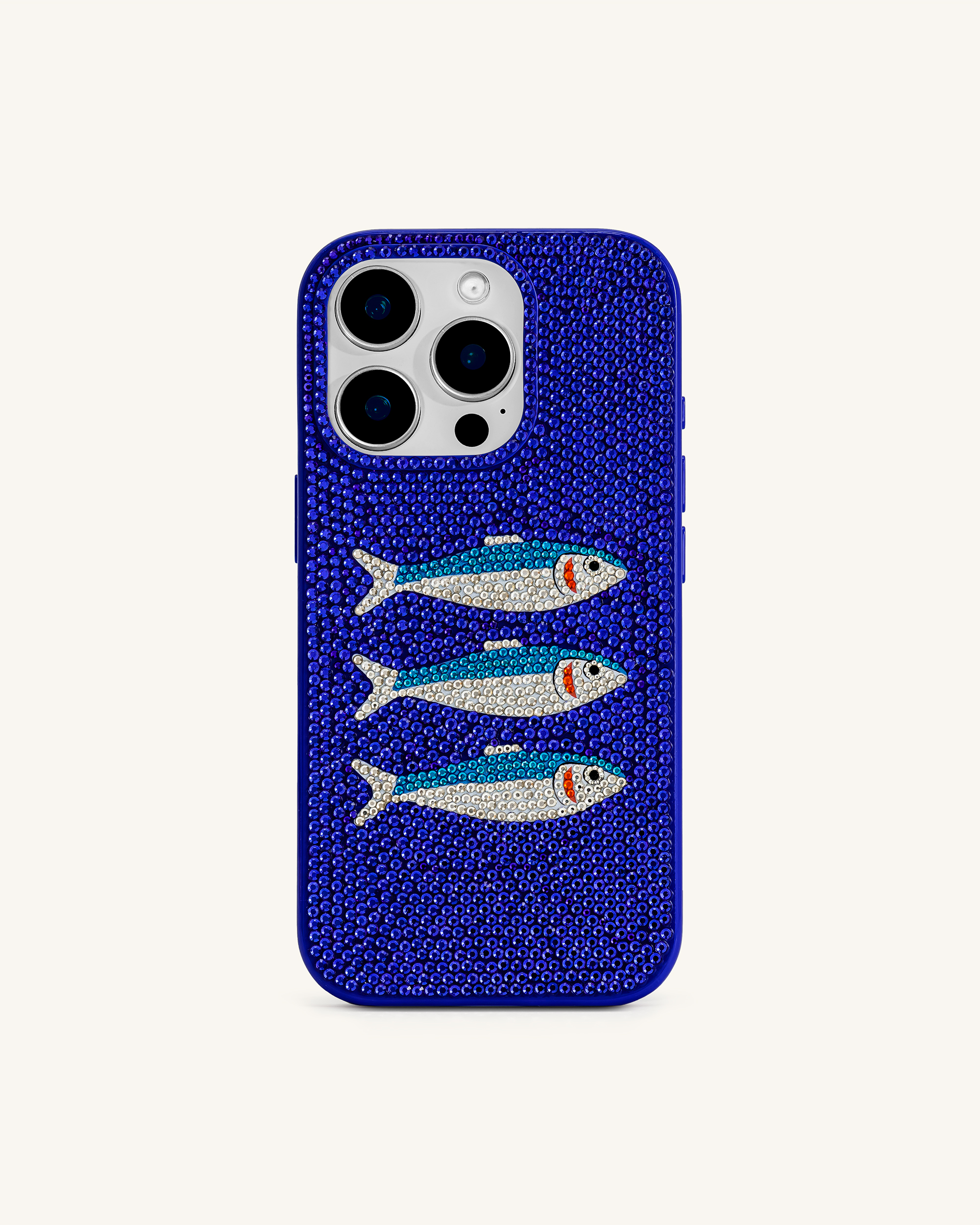 Fish Pattern Phone Case - Blue/White iPhone 17 Pro Max Fish Pattern Phone Case - Blue/White iPhone 17 Pro Max