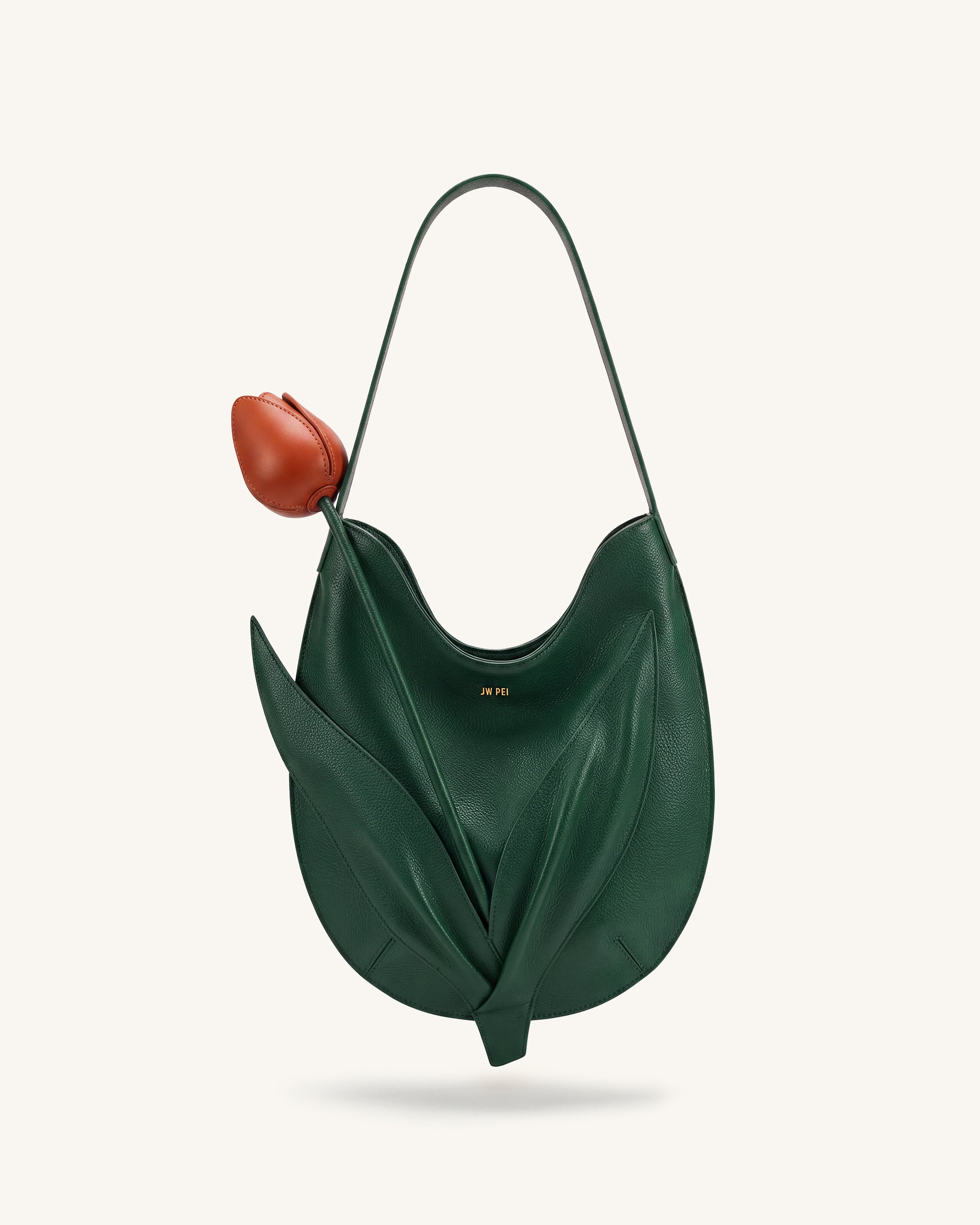 Tulip Shape Shoulder Bag - Forest Green | JW PEI