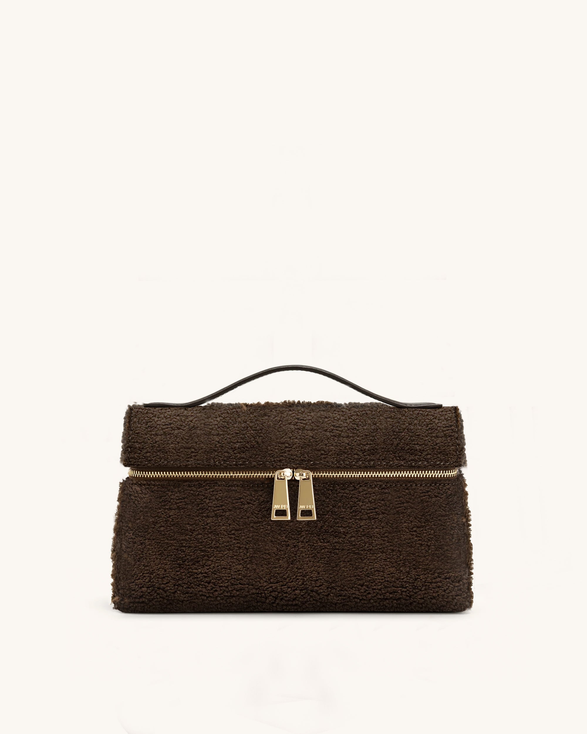 Thea Faux Fur Top Handle Bag - Mocha Brown | JW PEI