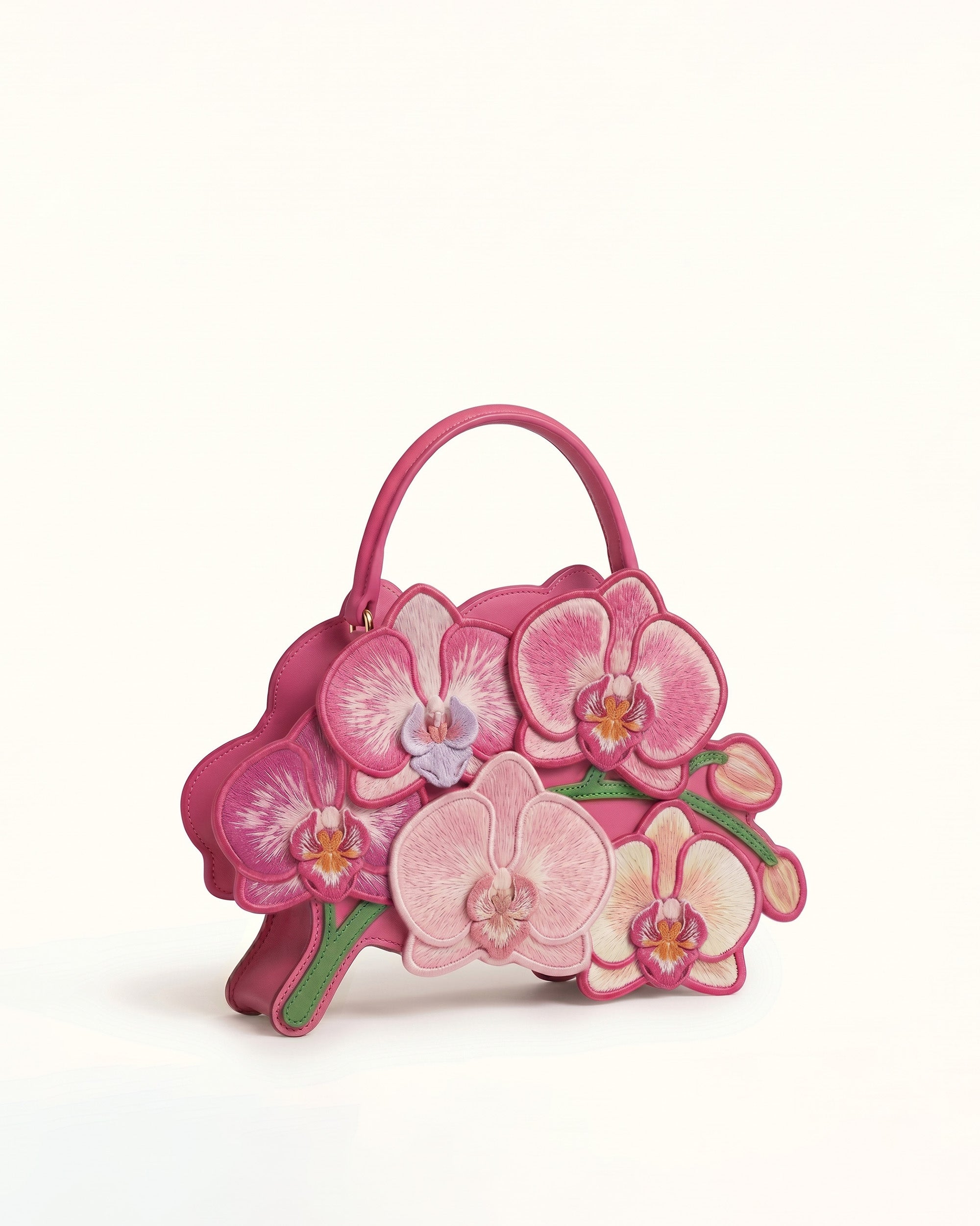 フラワーエッセンスバッグ〜P anier de Fleur~ Orchid Bloom Top Handle Bag - Pink | JW PEI