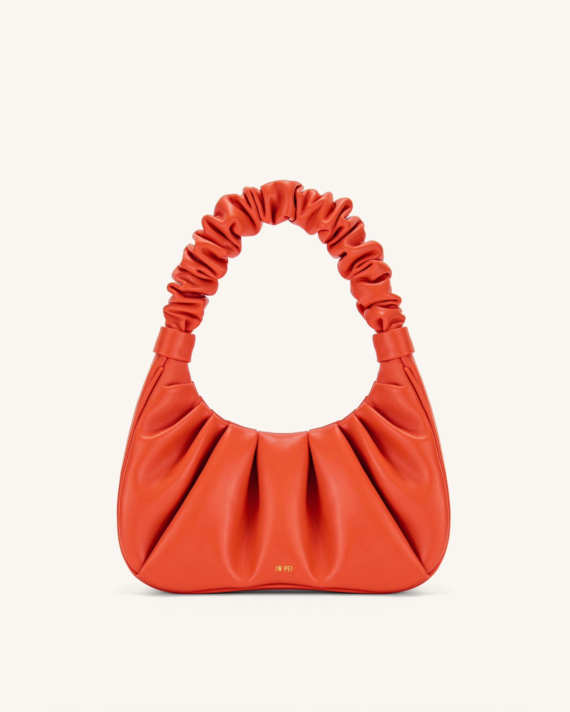 Gabbi Ruched Hobo Handbag Scarlet