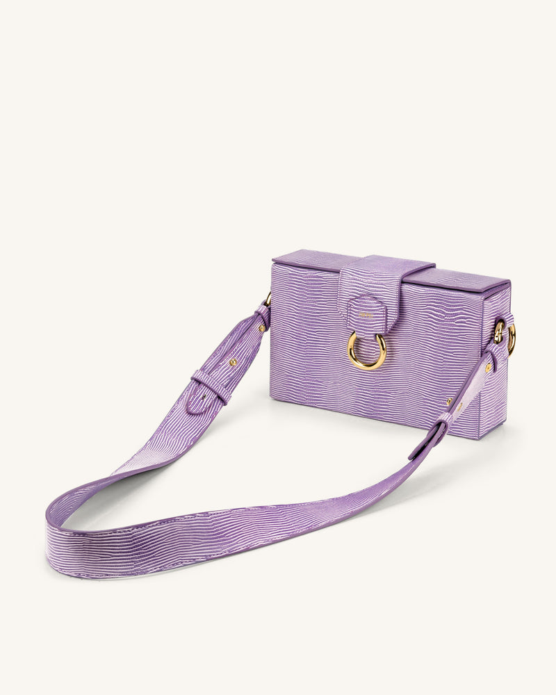 Grace Box Bag - Purple Lizard