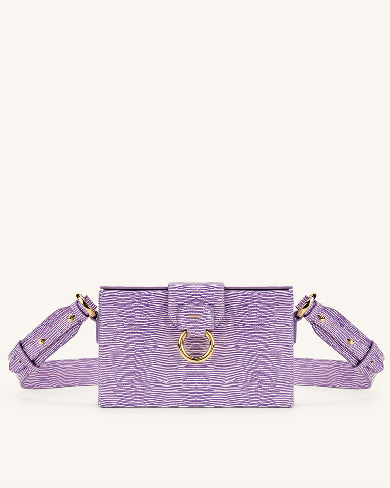 Grace Box Bag - Purple Lizard