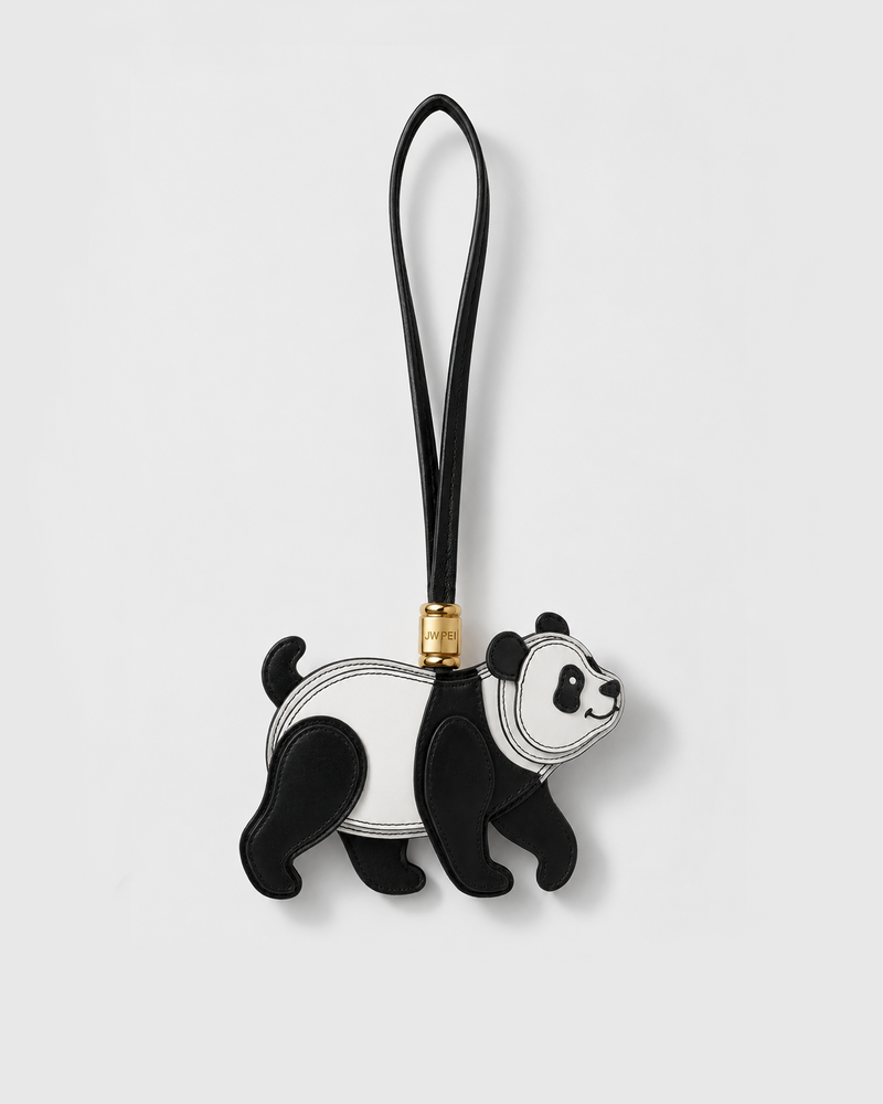 Playful Panda Bag Charm - Black