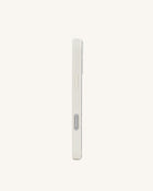 Pink Coral Artificial Crystal Phone Case - White