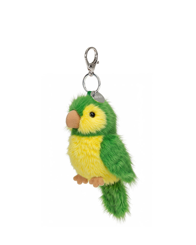 Green Parrot Plush Animal Bag Charms Keychain – Yellow/Green