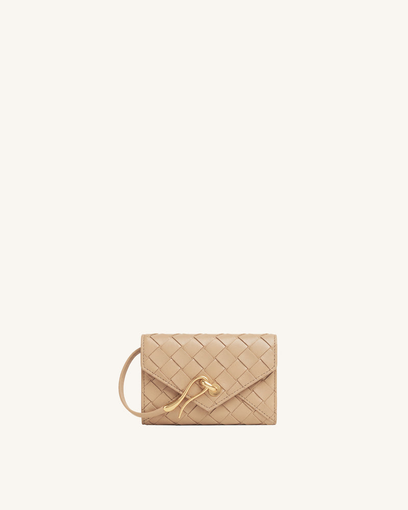 Celeste Woven Texture Envelope Wallet - Sand