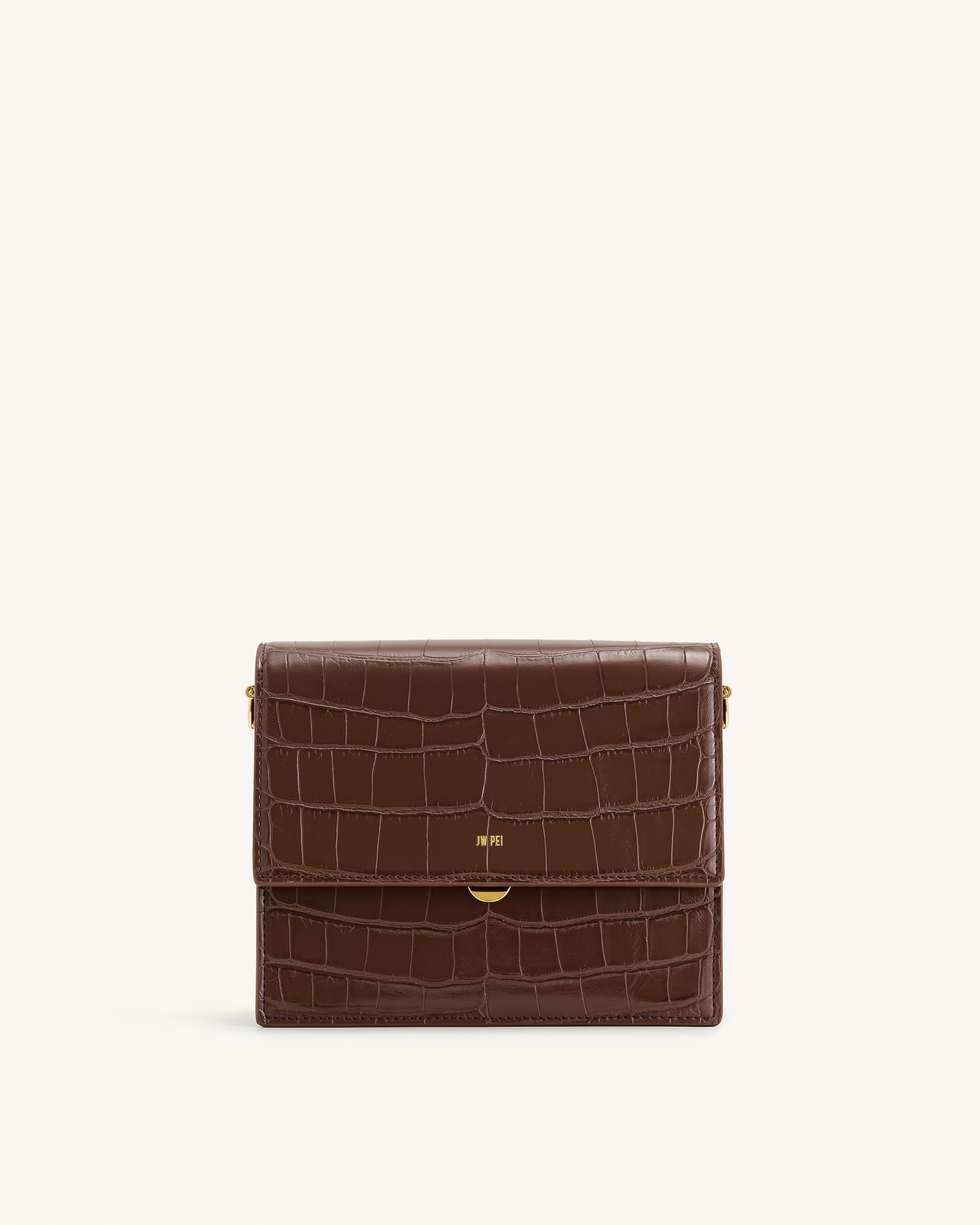 JW Pei Mini Flap Croc Embossed Crossbody Bag