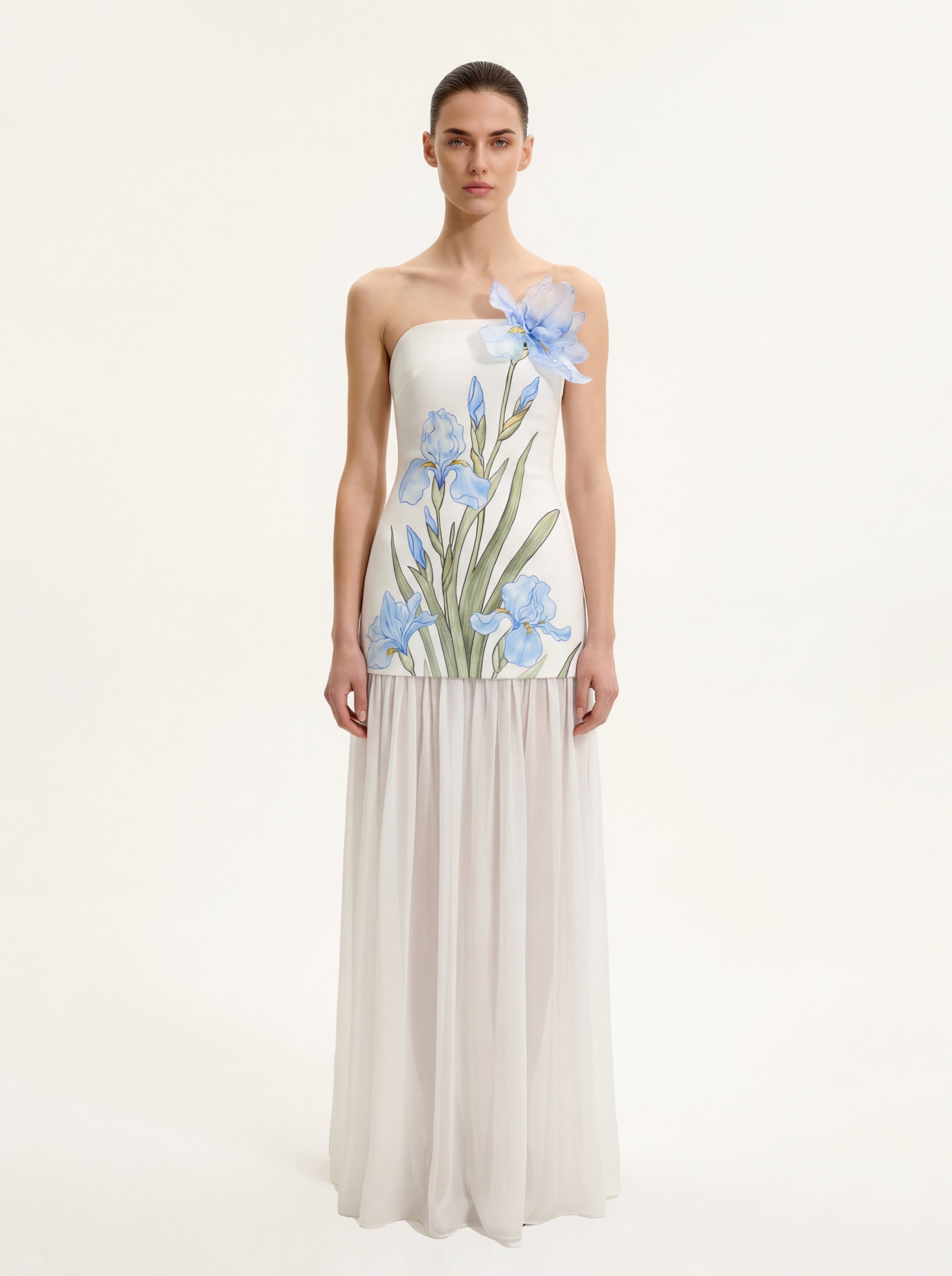 Floral One Shoulder Maxi Dress - White | JW PEI Floral One Shoulder Maxi Dress - White | JW PEI