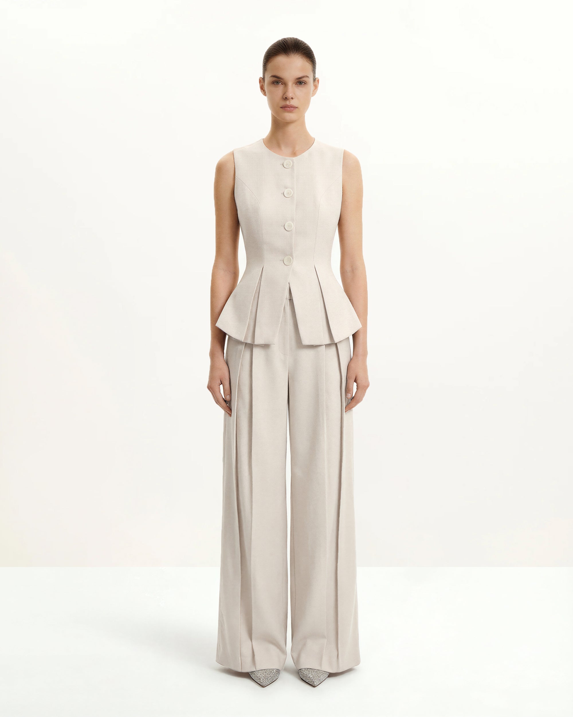 Structured Seam Round - Beige