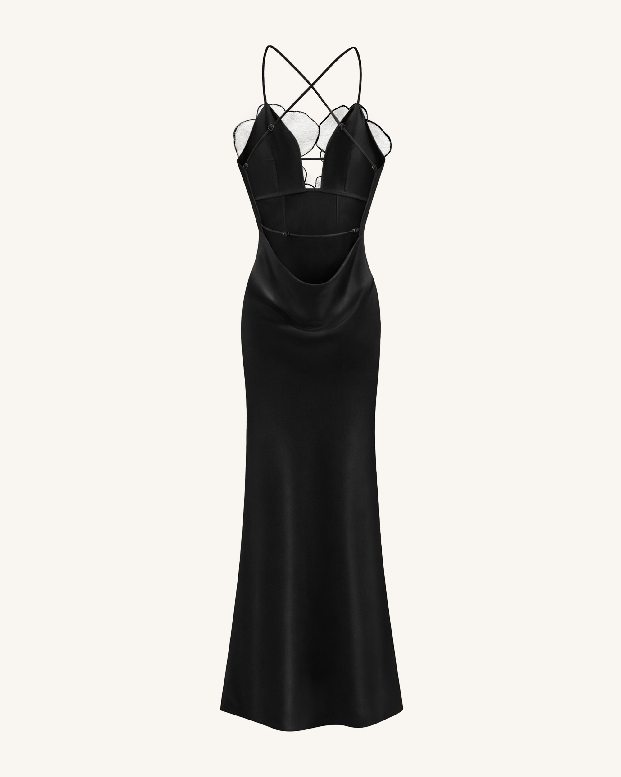 Orchid Embroidered Dress Black/White 6 | US Orchid Embroidered Dress Black/White 6 | US