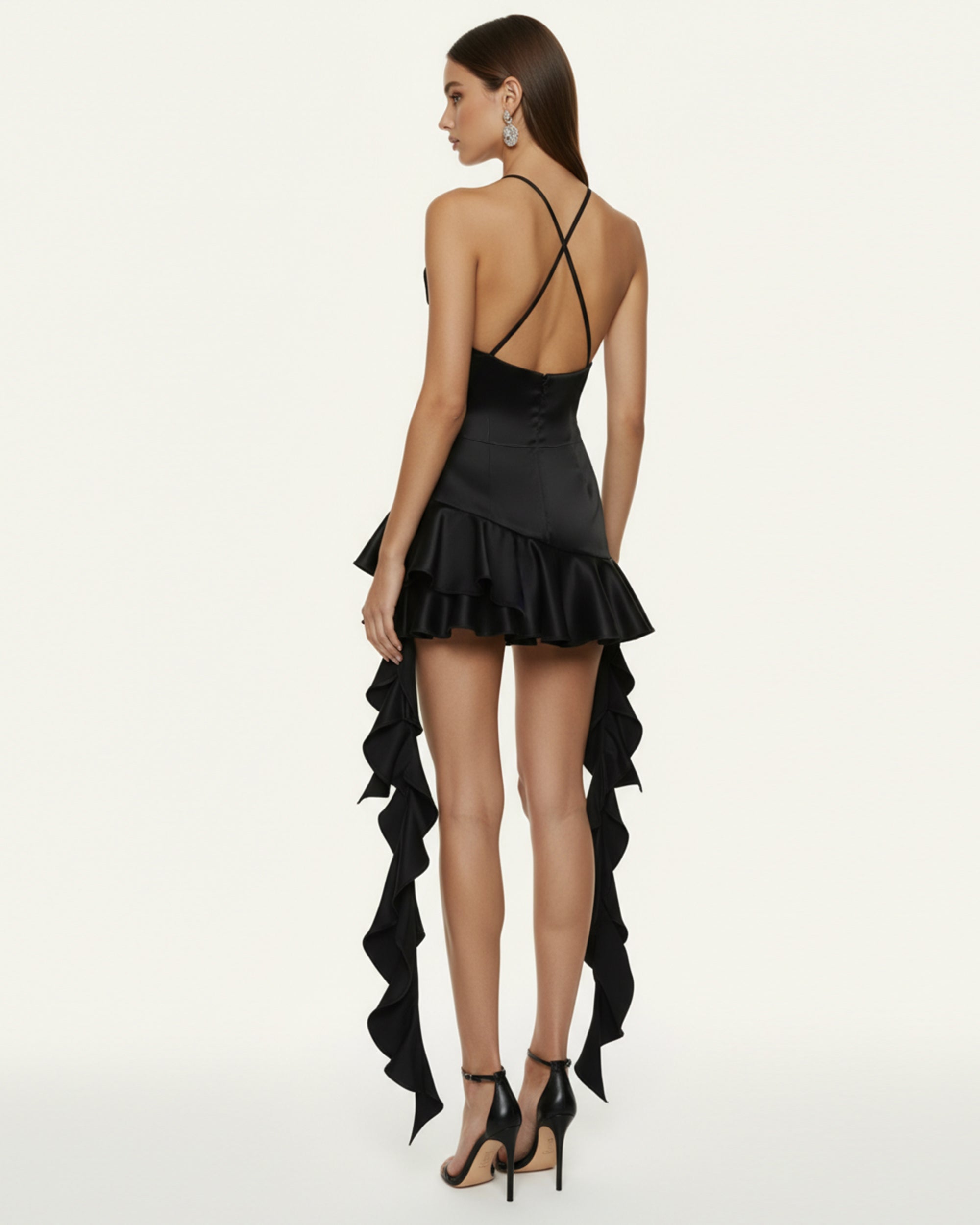 イ*中様 Riu Sheer pleats flower tops＆ mini Dresses – Riu