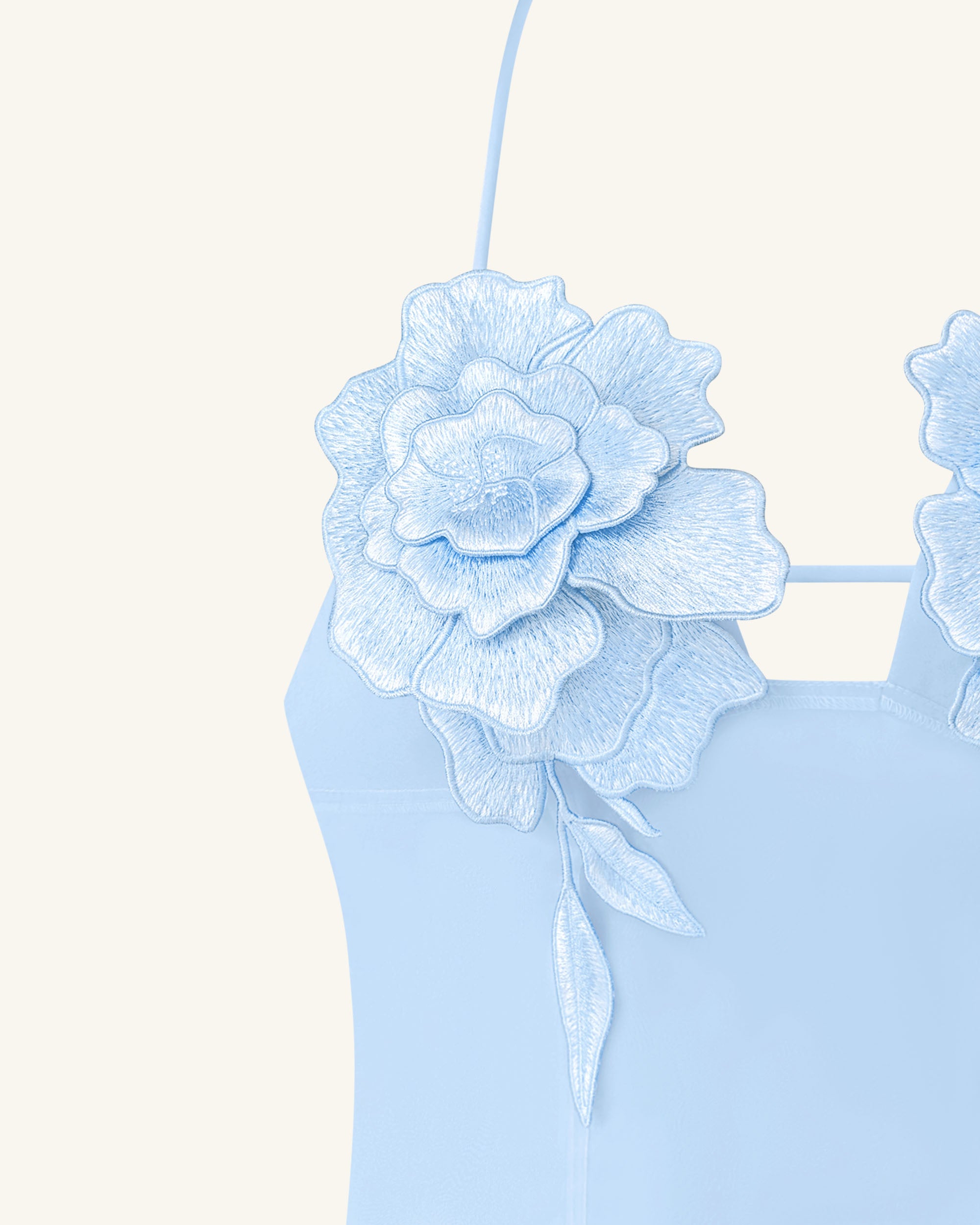 Flower Embroidered Mini Dress - Blue | JW PEI Flower Embroidered Mini Dress - Blue | JW PEI