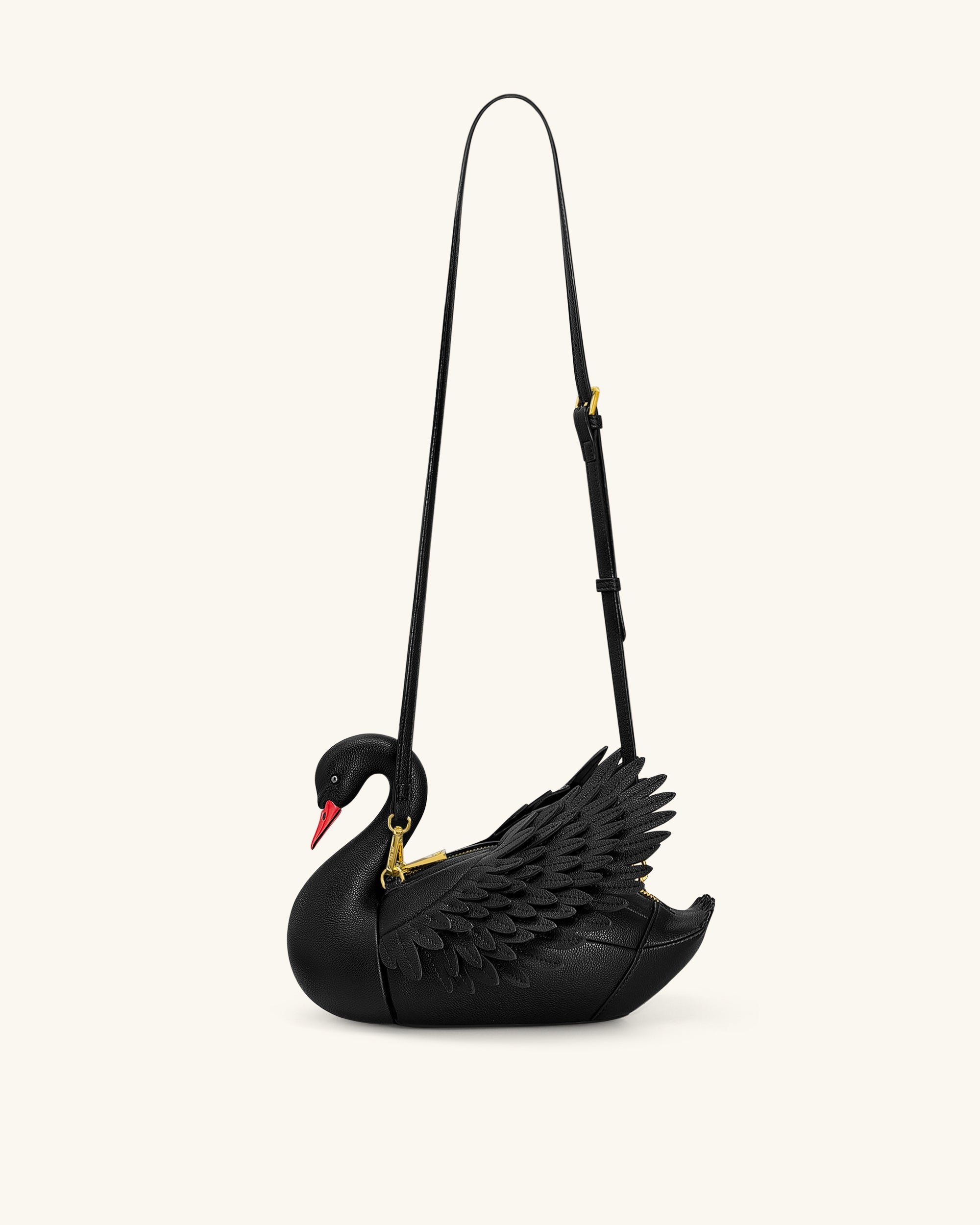 Alani Swan Shaped Crossbody Bag - Black | JW PEI