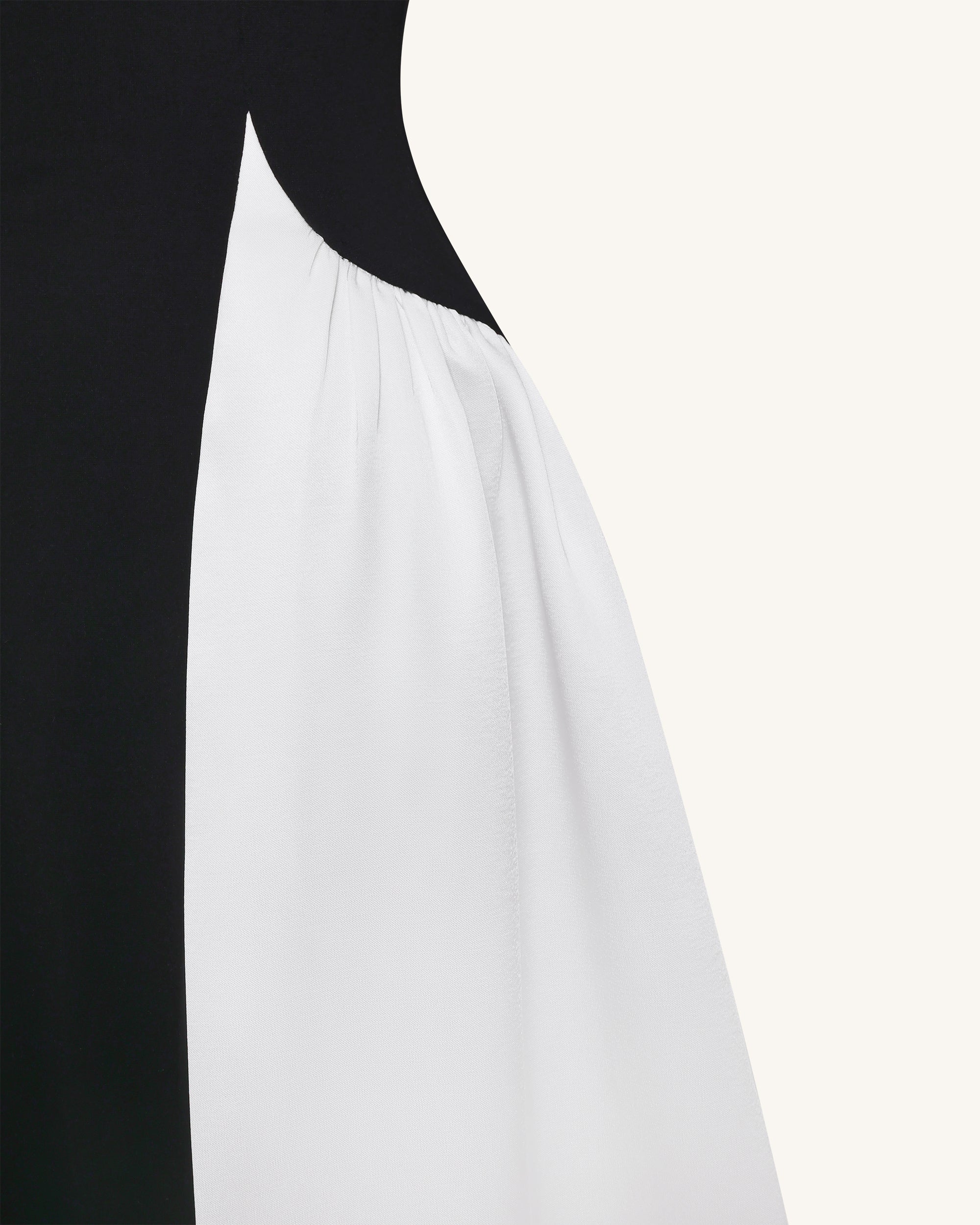 monochrome maxi dress Monochrome Paneled Strapless Sculptural Maxi Dress - Black 10
