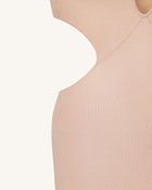 Ribbed Knit Cutout Maxi Dress - Pink