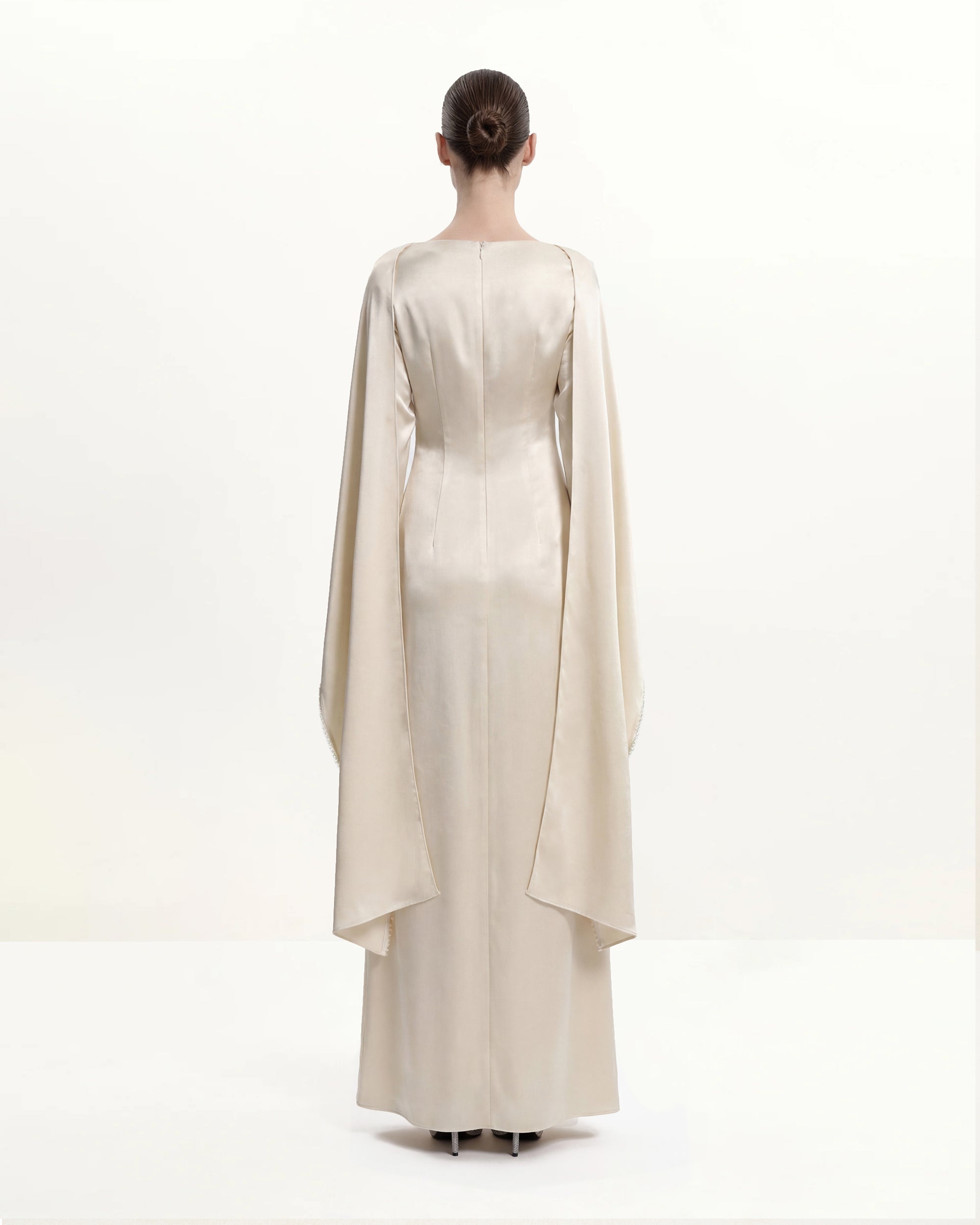 cream boat neck dress Inari Cotton Twill Boat-Neck Dress (Petite) Cream / Petite / XS