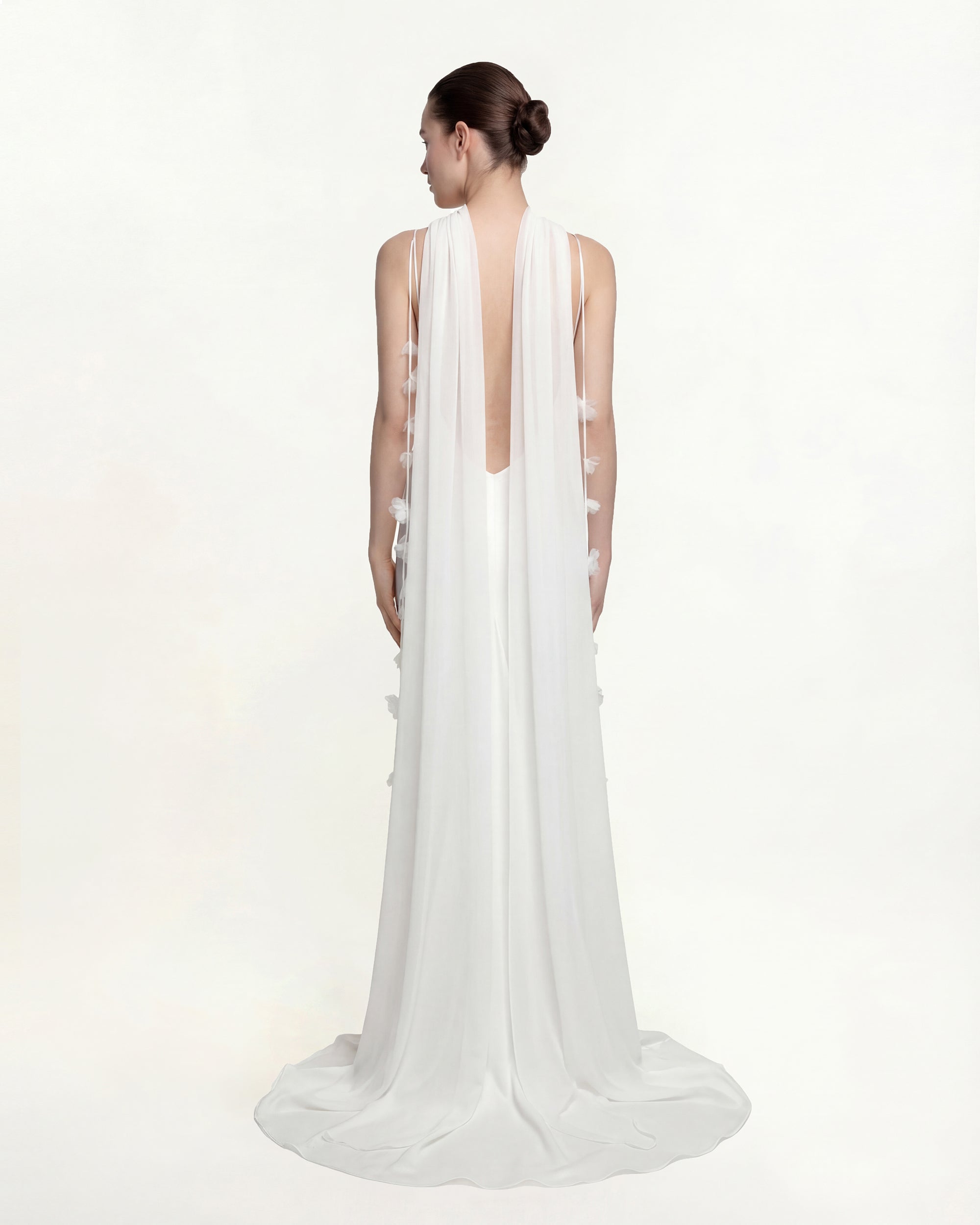Tulle Cape Shawl - White 6 Tulle Cape Shawl - White 6