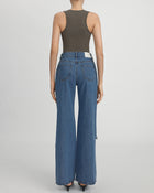 Sophia Embellished Heart Cut-Out Denim Jeans - Medium Blue