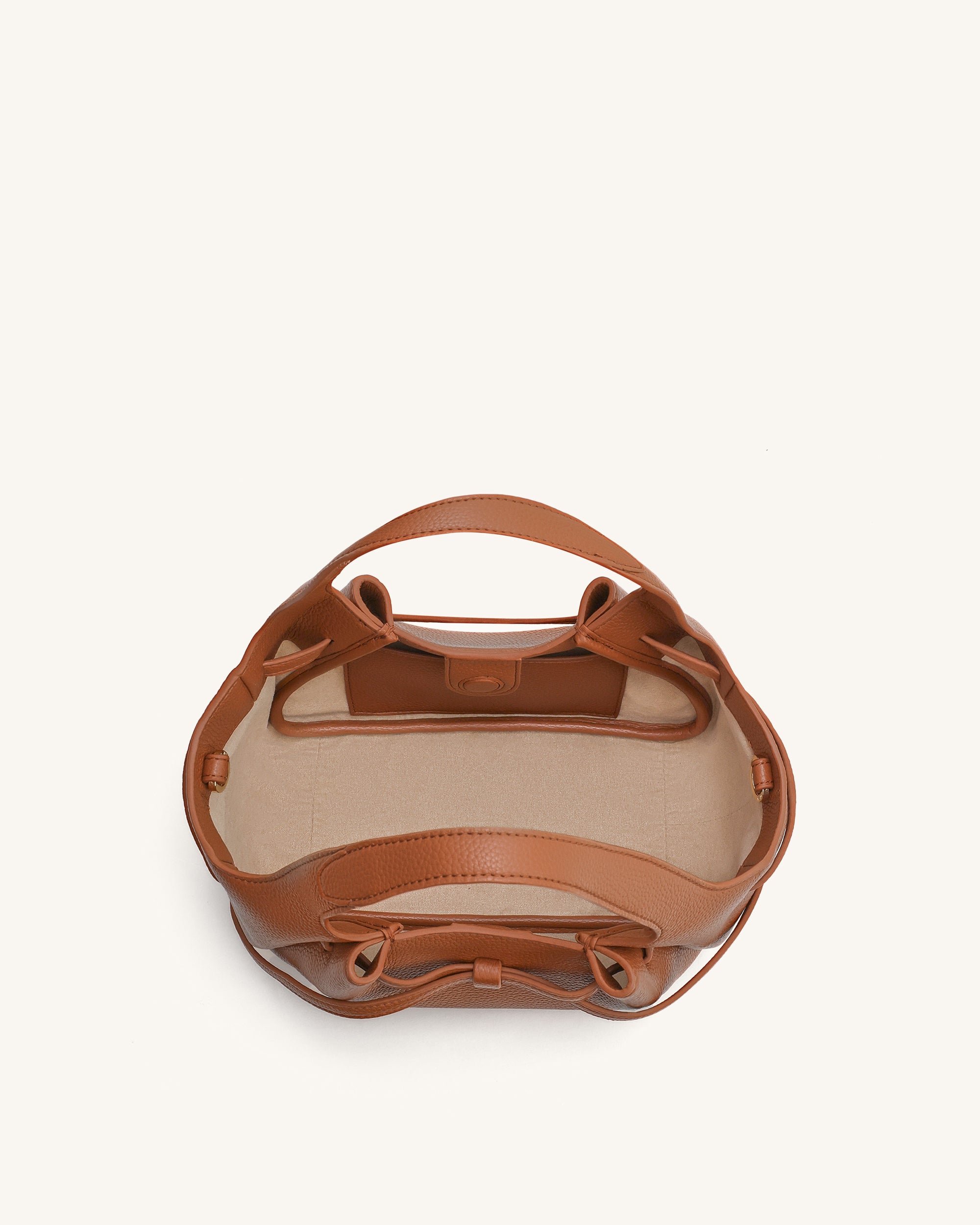 Mabel Soft Bow Tote Bag - Caramel Brown
