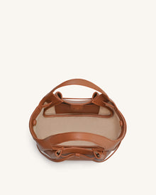 Mabel Soft Bow Tote Bag - Caramel Brown
