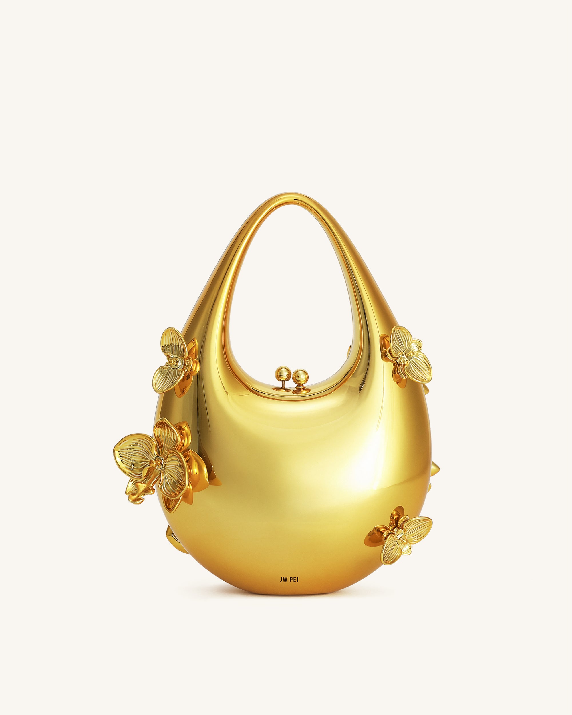 Lydia Floral Embellished Handbag - Gold | JW PEI