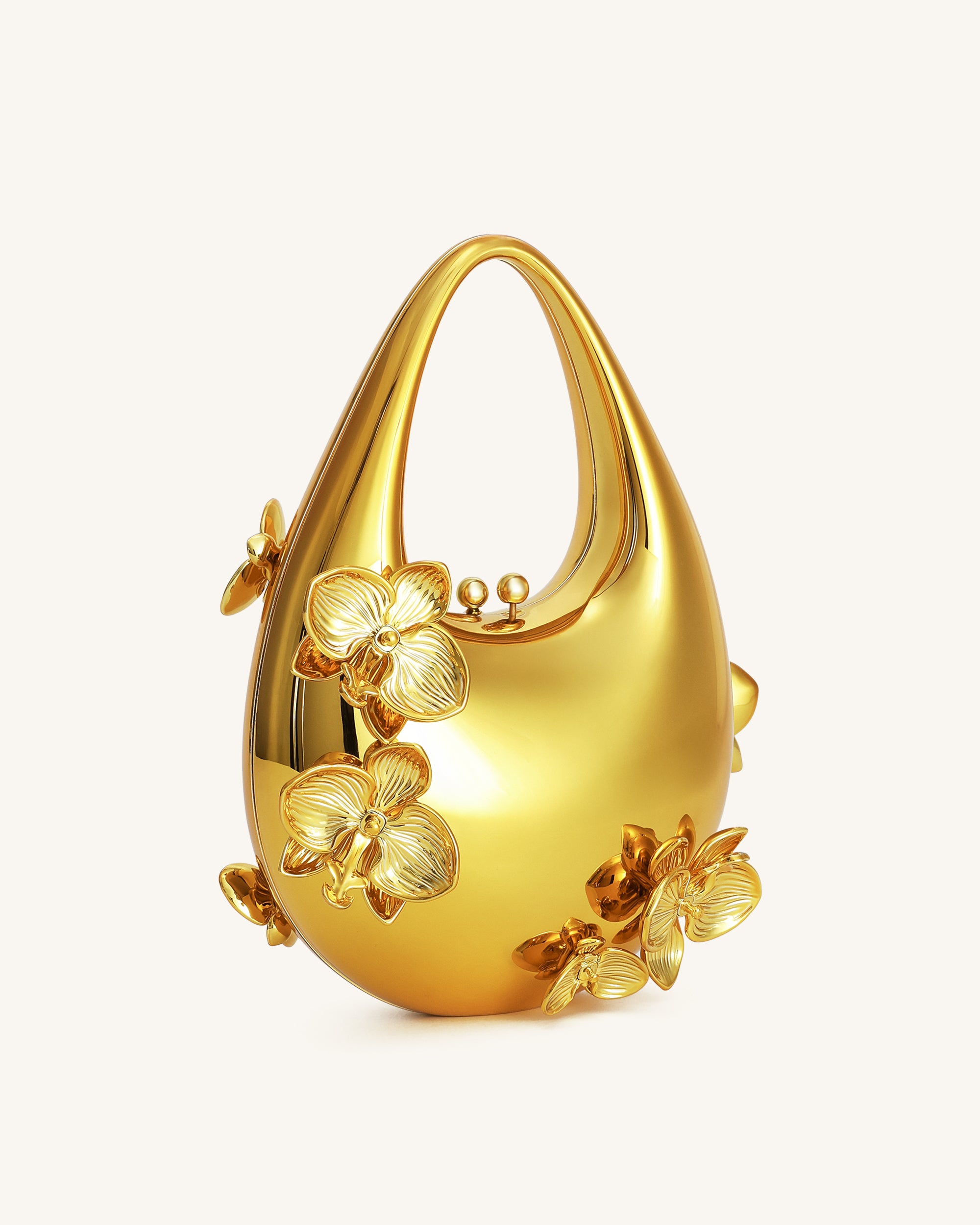 Lydia Floral Embellished Handbag - Gold | JW PEI