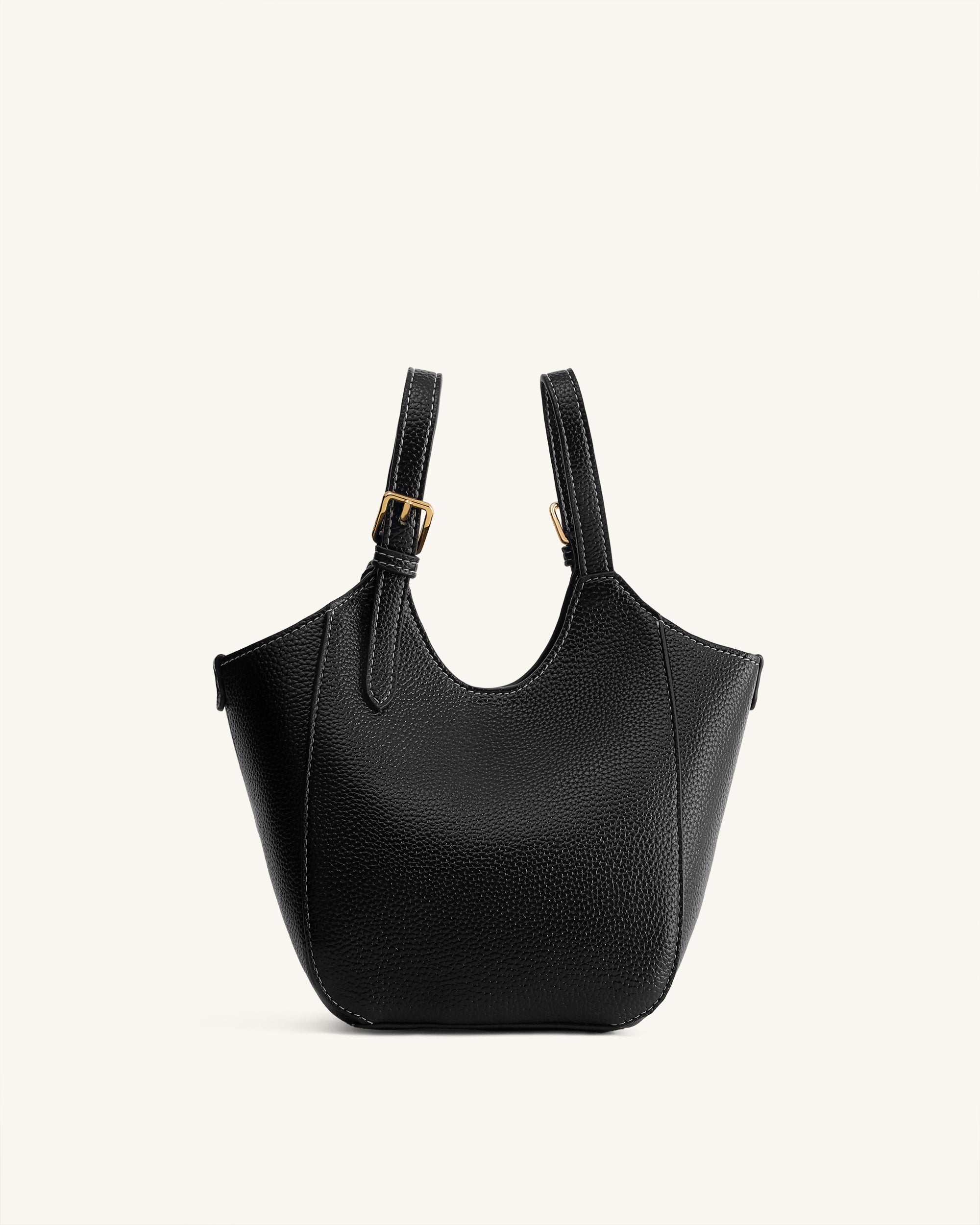 ダイスケ EYELETS TOTE BAG (BLACK) 3098B Essence Small Tote Bag in Midnight Trench | VEE COLLECTIVE