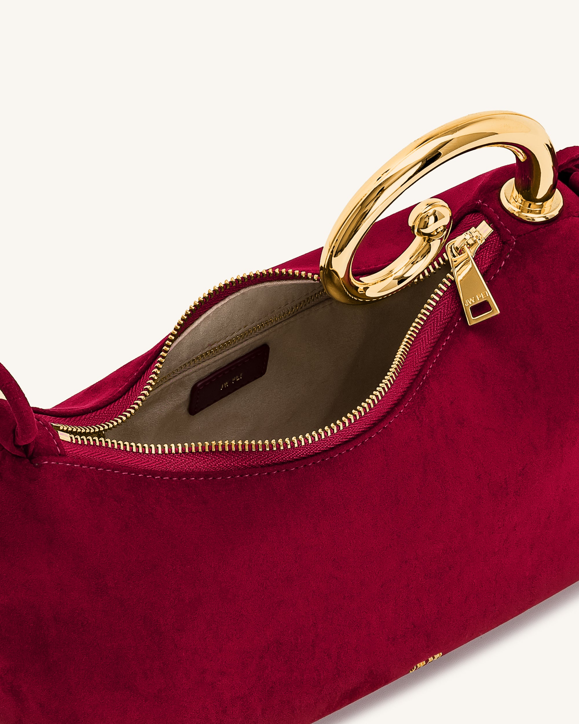 Nell Fringe Hardware Top Handle Bag - Burgundy | JW PEI