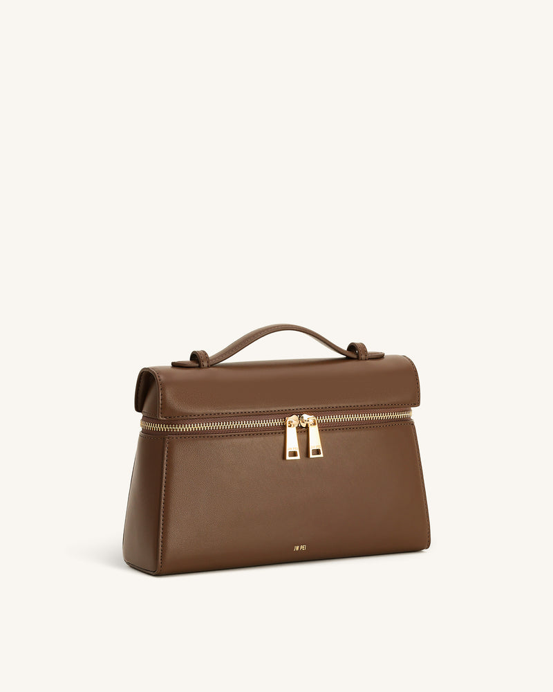 Thea Large Top Handle Bag - Mocha Brown