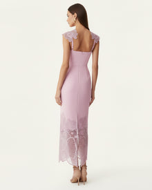 Orchid Embroidered Corset Dress - Dusty Rose