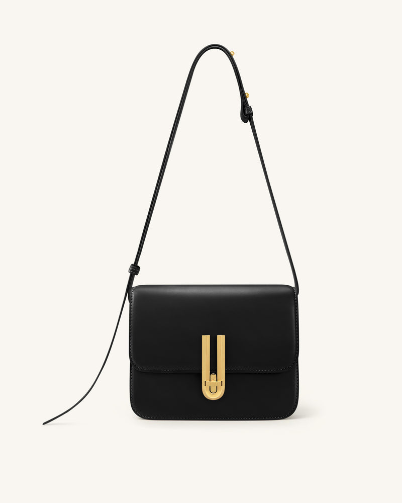 Evania Lock Shoulder Bag - Black