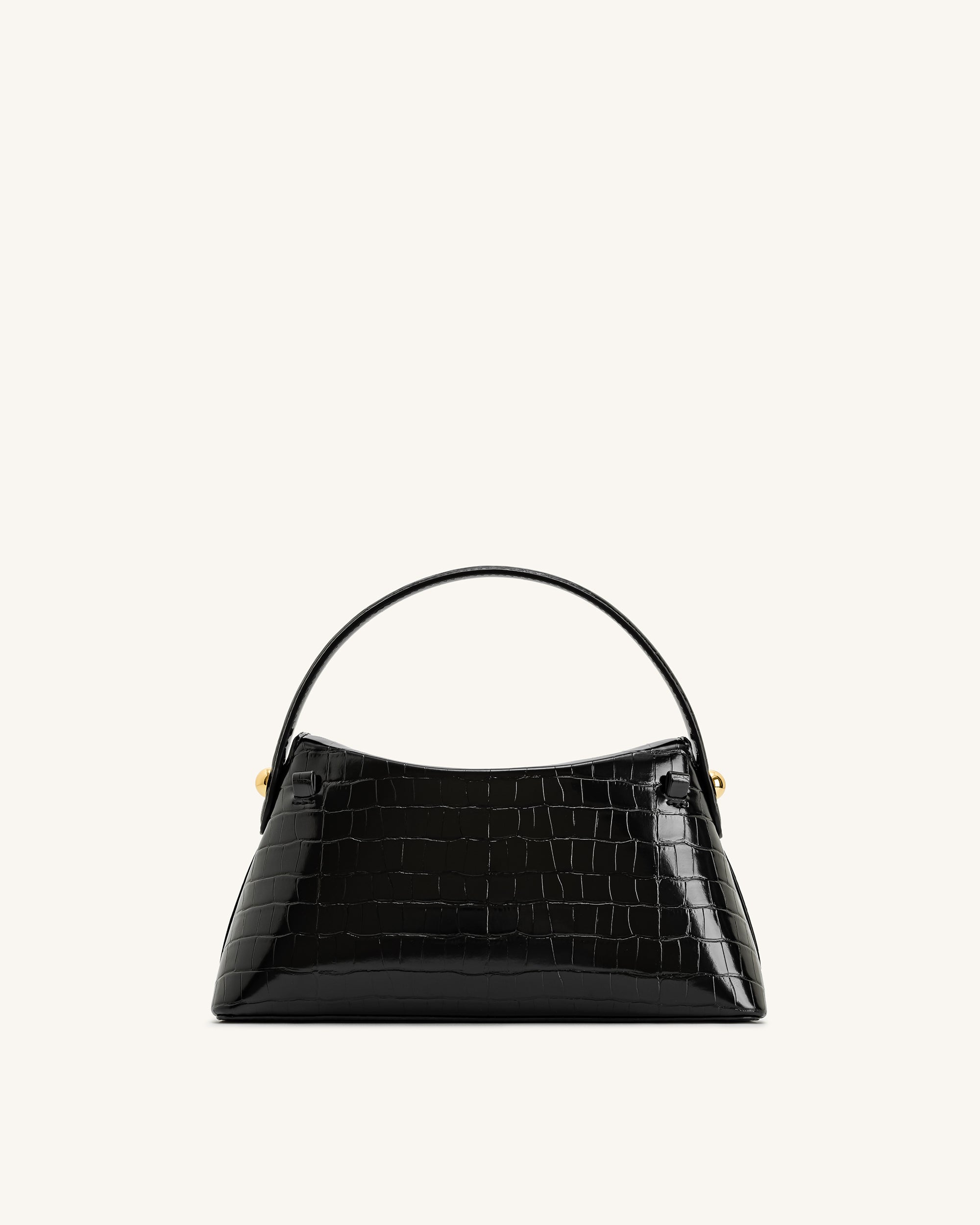 Talia Top Handle Bag - Black Croc | JW PEI