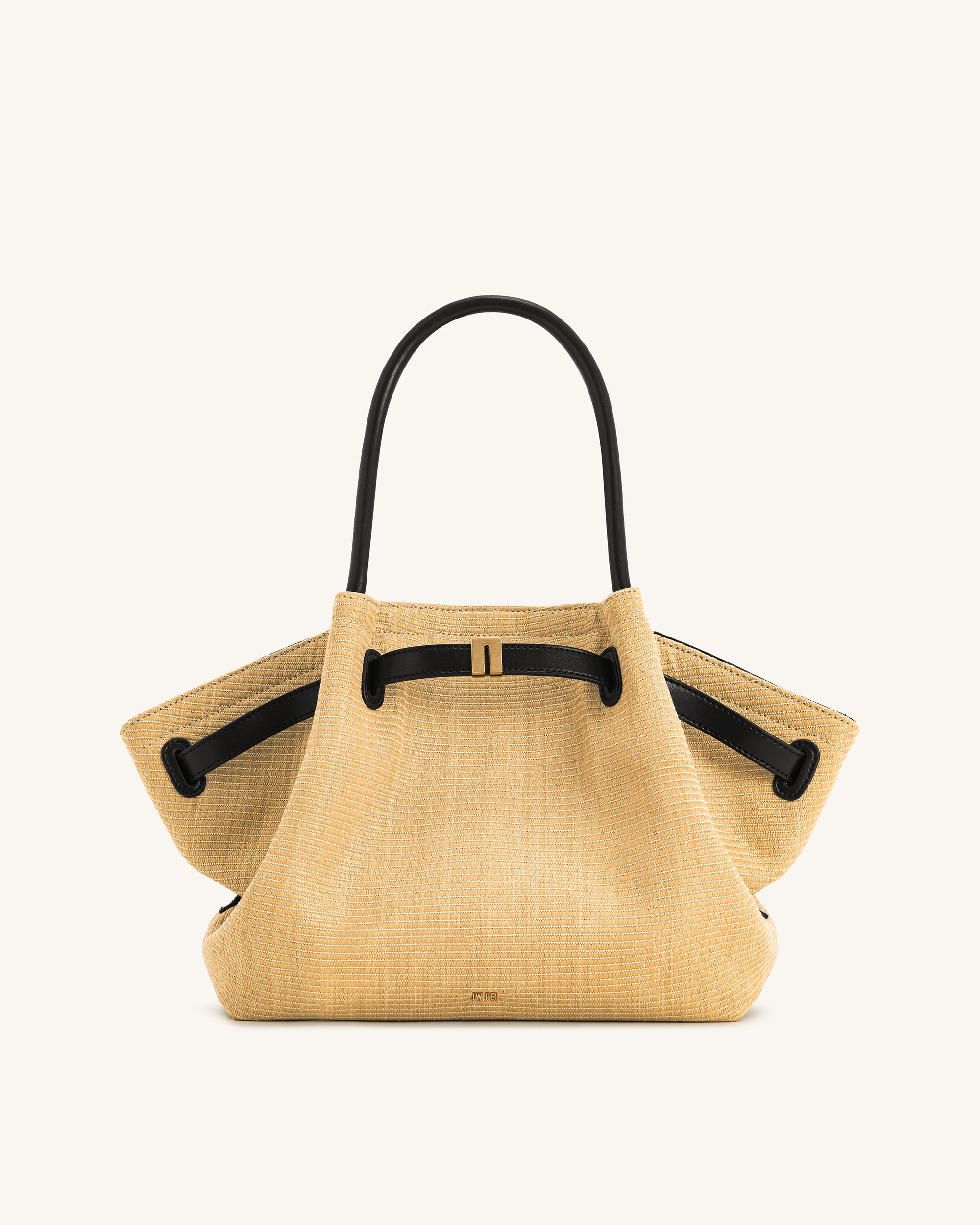 Hana Medium Faux Straw Tote Bag - Brown Straw | JW PEI Hana Medium Faux Straw Tote Bag - Brown Straw | JW PEI