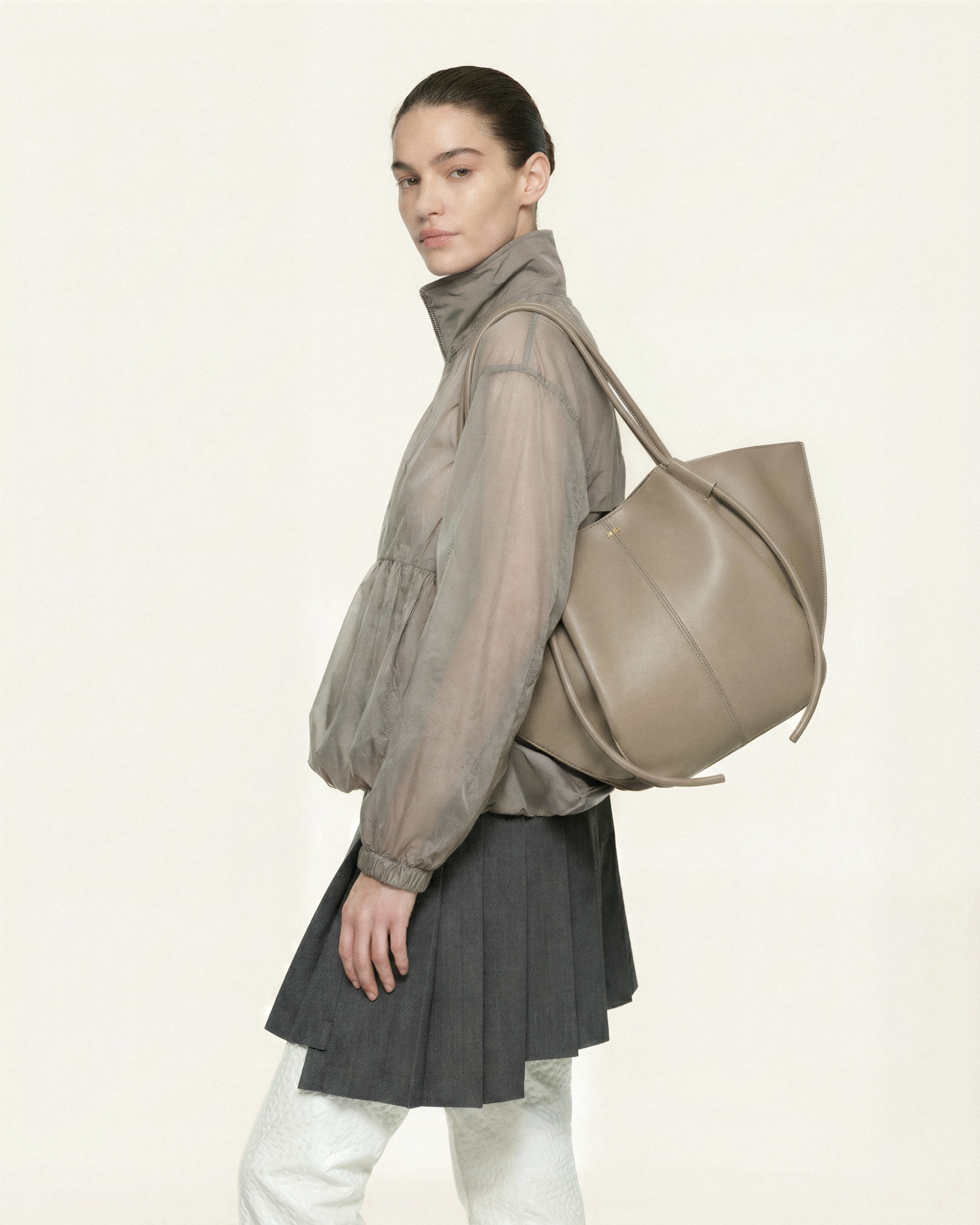 Nala Wide Tote Bag - Taupe