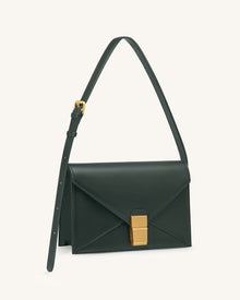 Clio Envelope Crossbody Bag - Dark Green