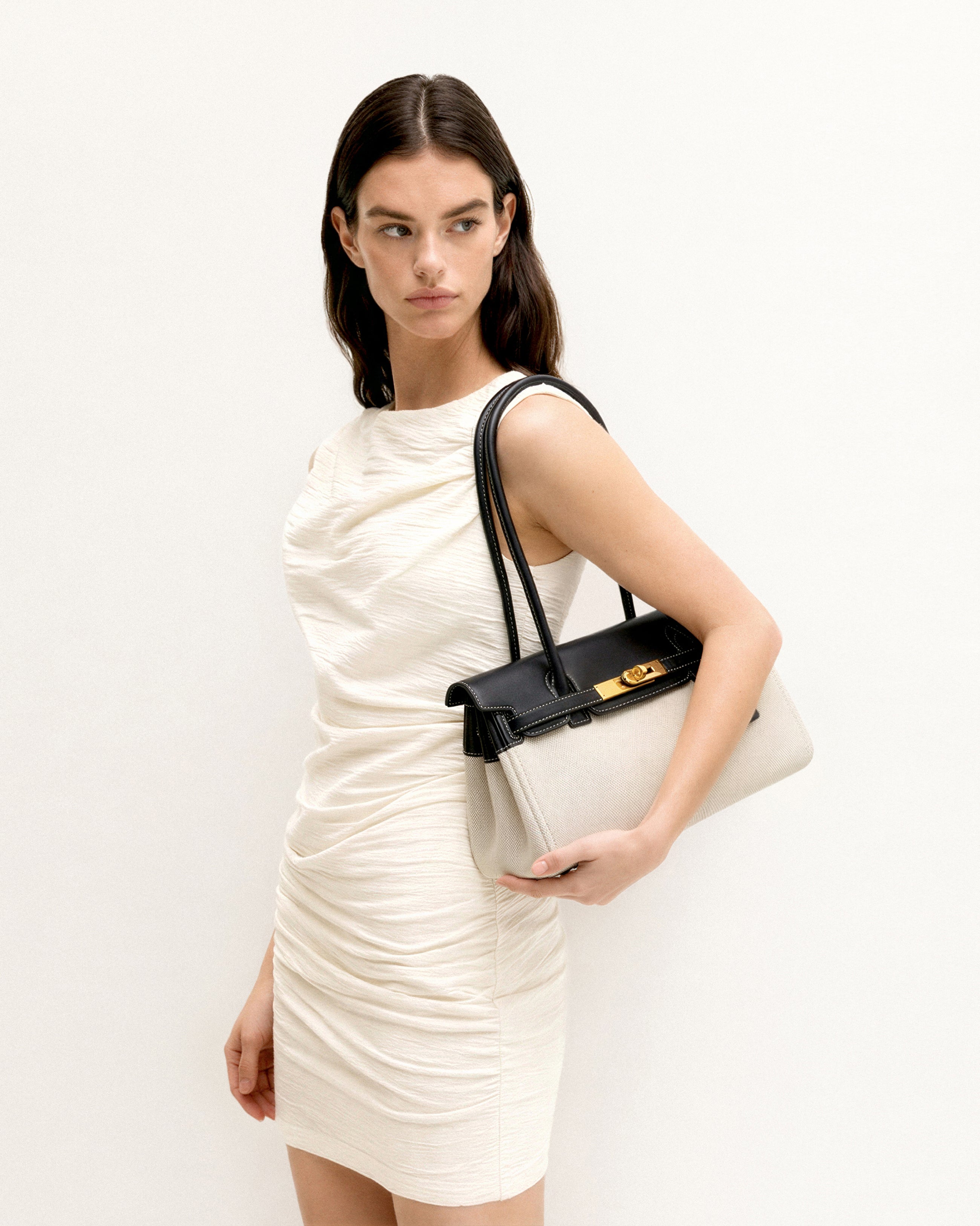 Yara Shoulder Bag - Black Canvas