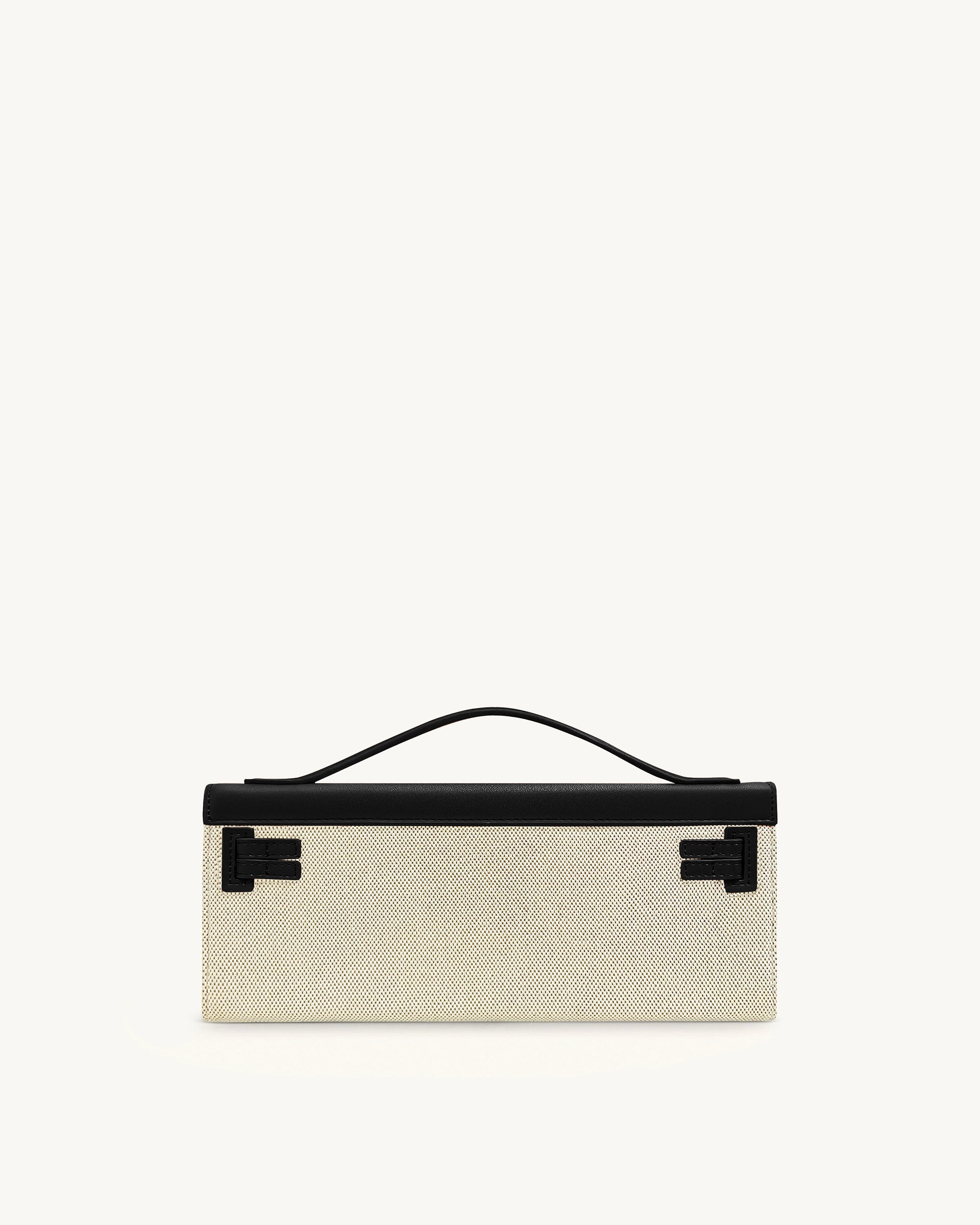Bria Structured Top Handle Bag - Black Canvas | JW PEI