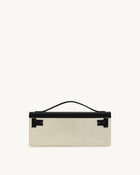 Bria Structured Top Handle Bag - Black Canvas