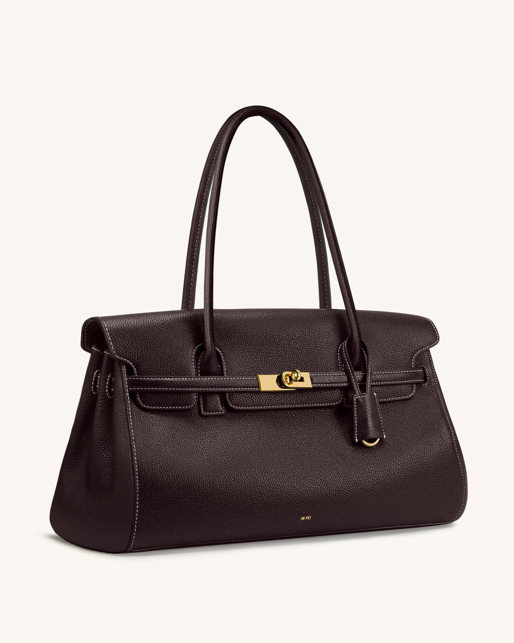 Yara Large Shoulder Bag - Dark Brown | JW PEI