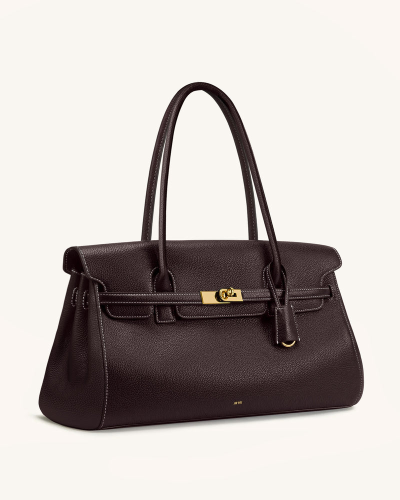 Yara Large Shoulder Bag - Dark Brown