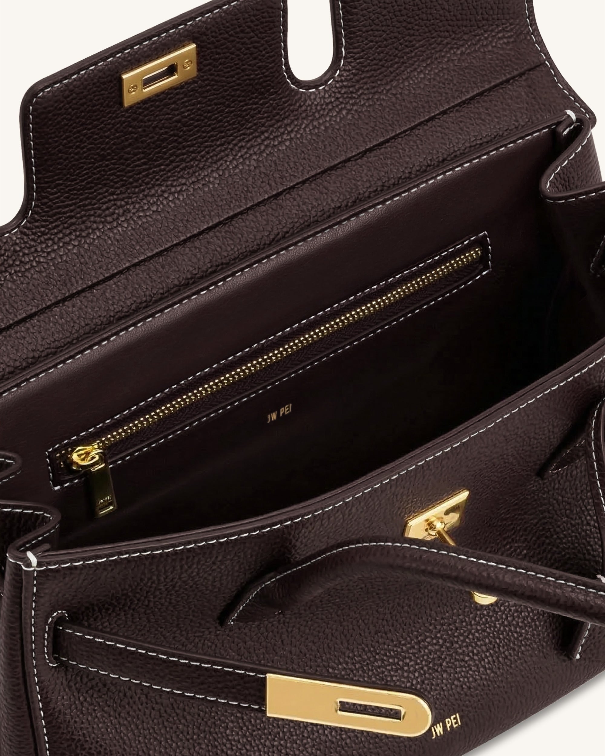 Yara Large Shoulder Bag - Dark Brown | JW PEI