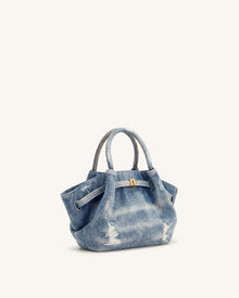 Hana Mini Denim Tote Bag - Blue