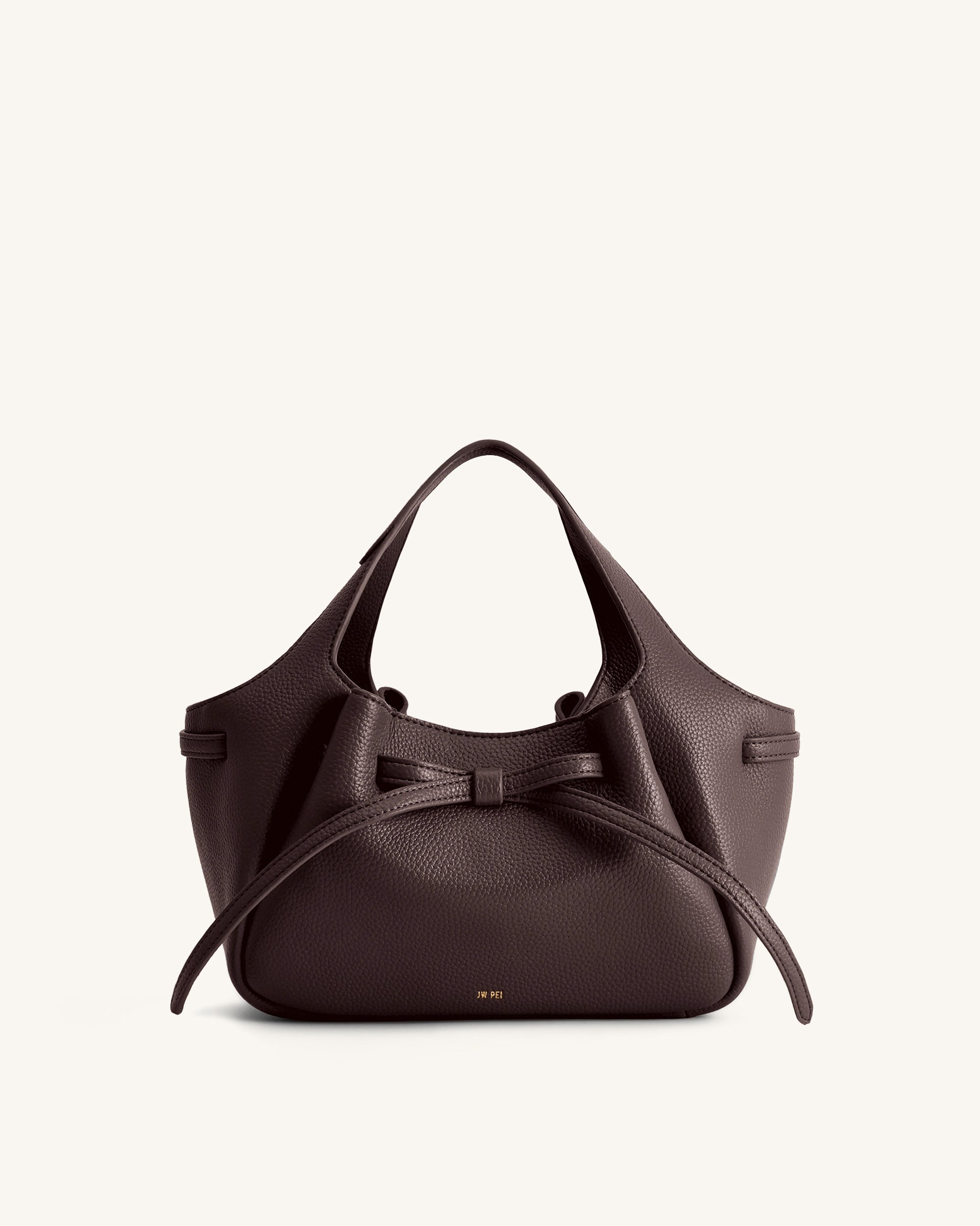 Mabel Soft Bow Tote Bag - Dark Brown | JW PEI