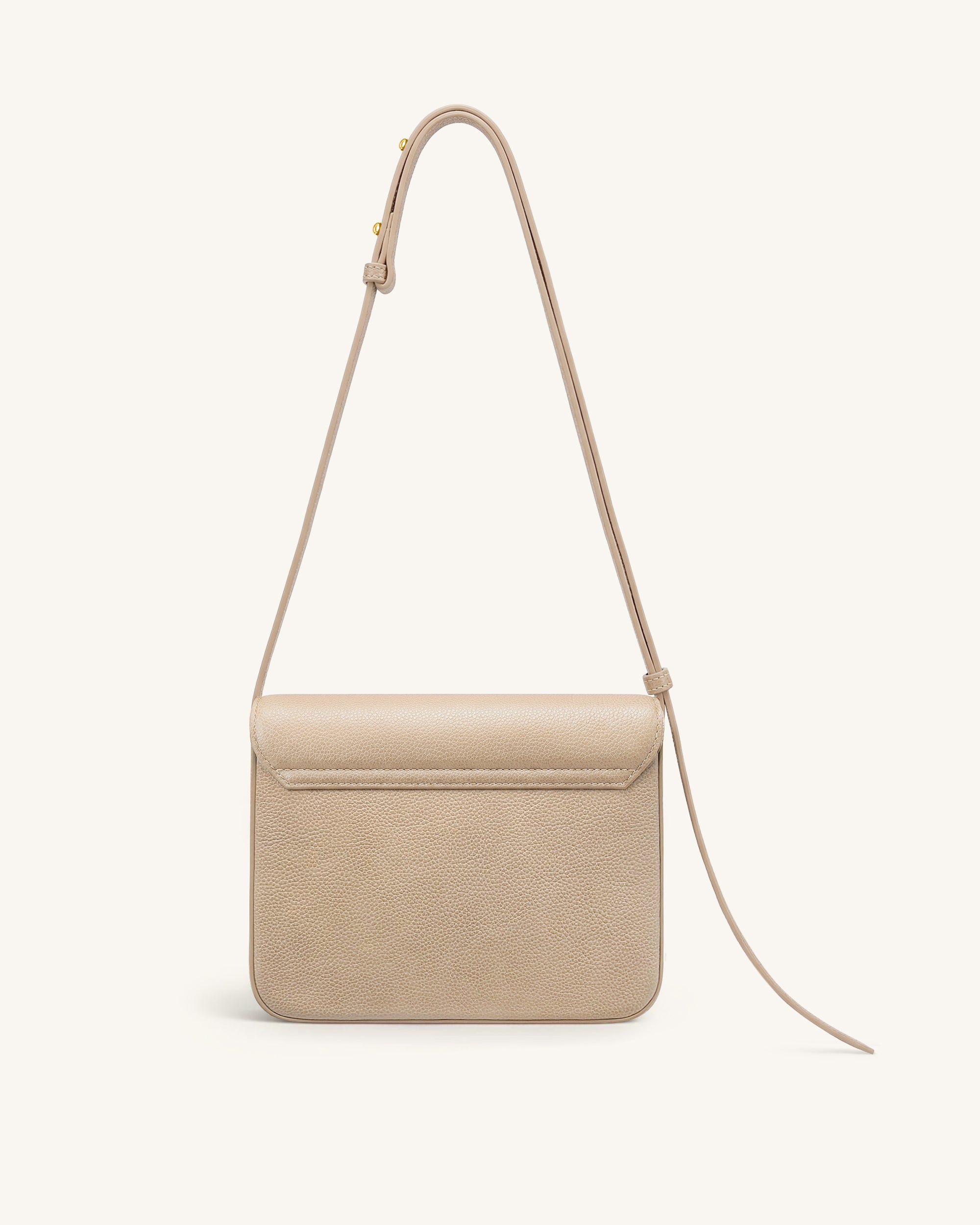 Evania Lock Pebbled Shoulder Bag - Khaki | JW PEI