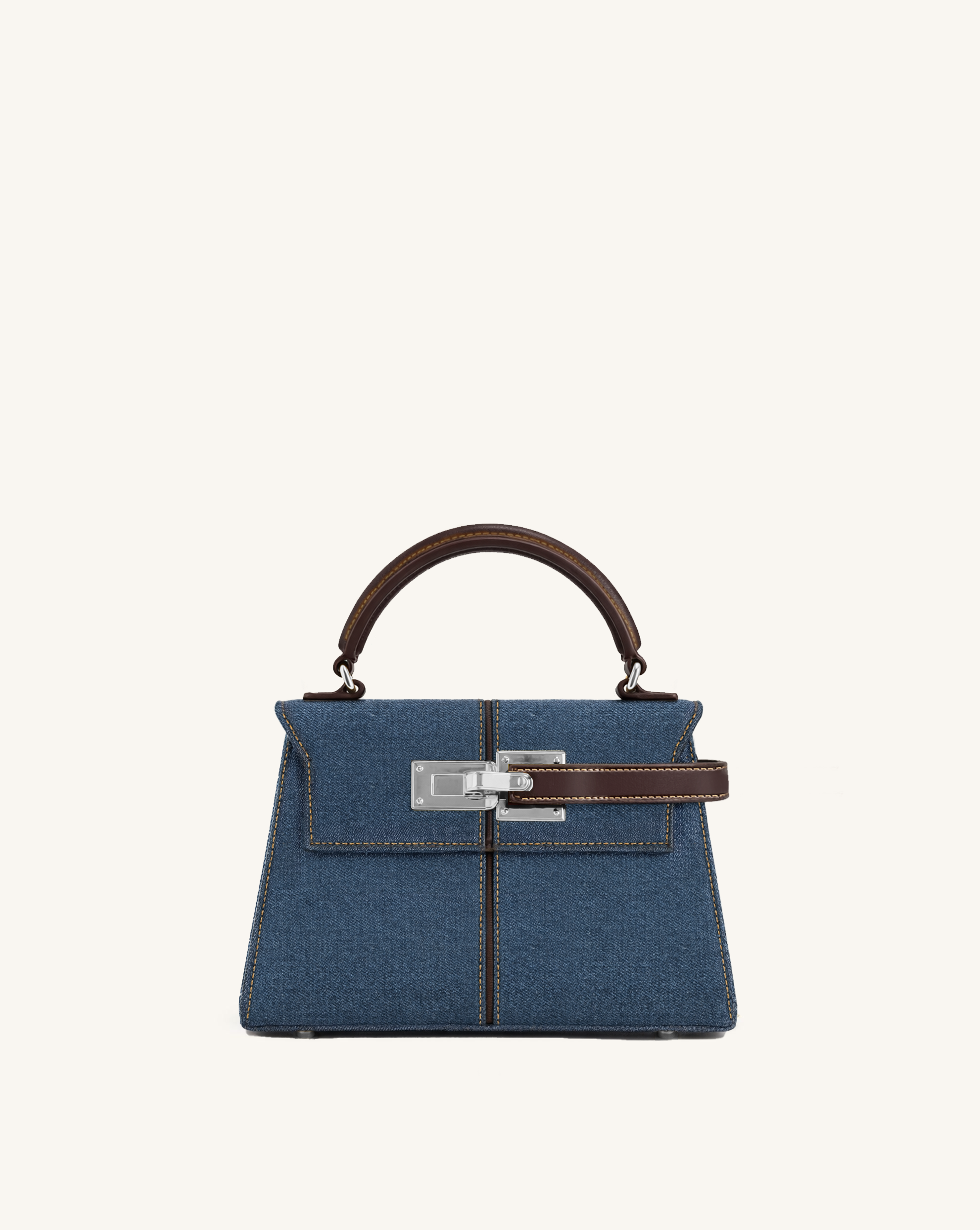 Elise Top Handle Bag - Blue Denim