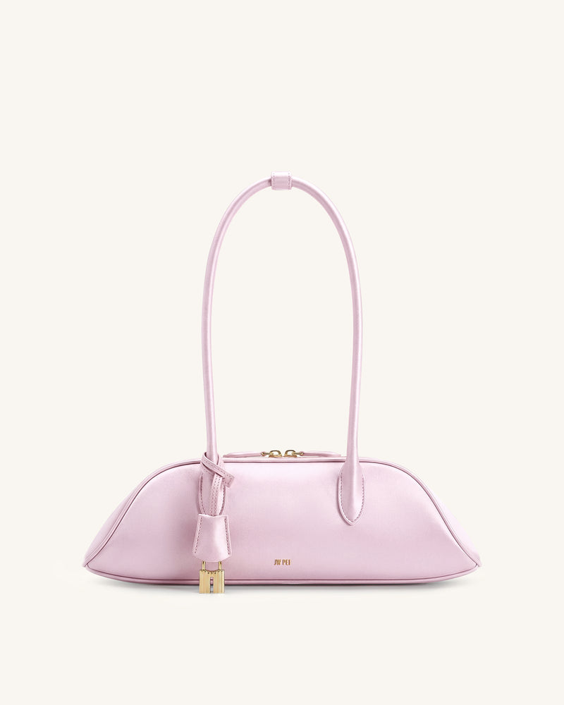 Zora Satin Shoulder Bag - Purple Pink